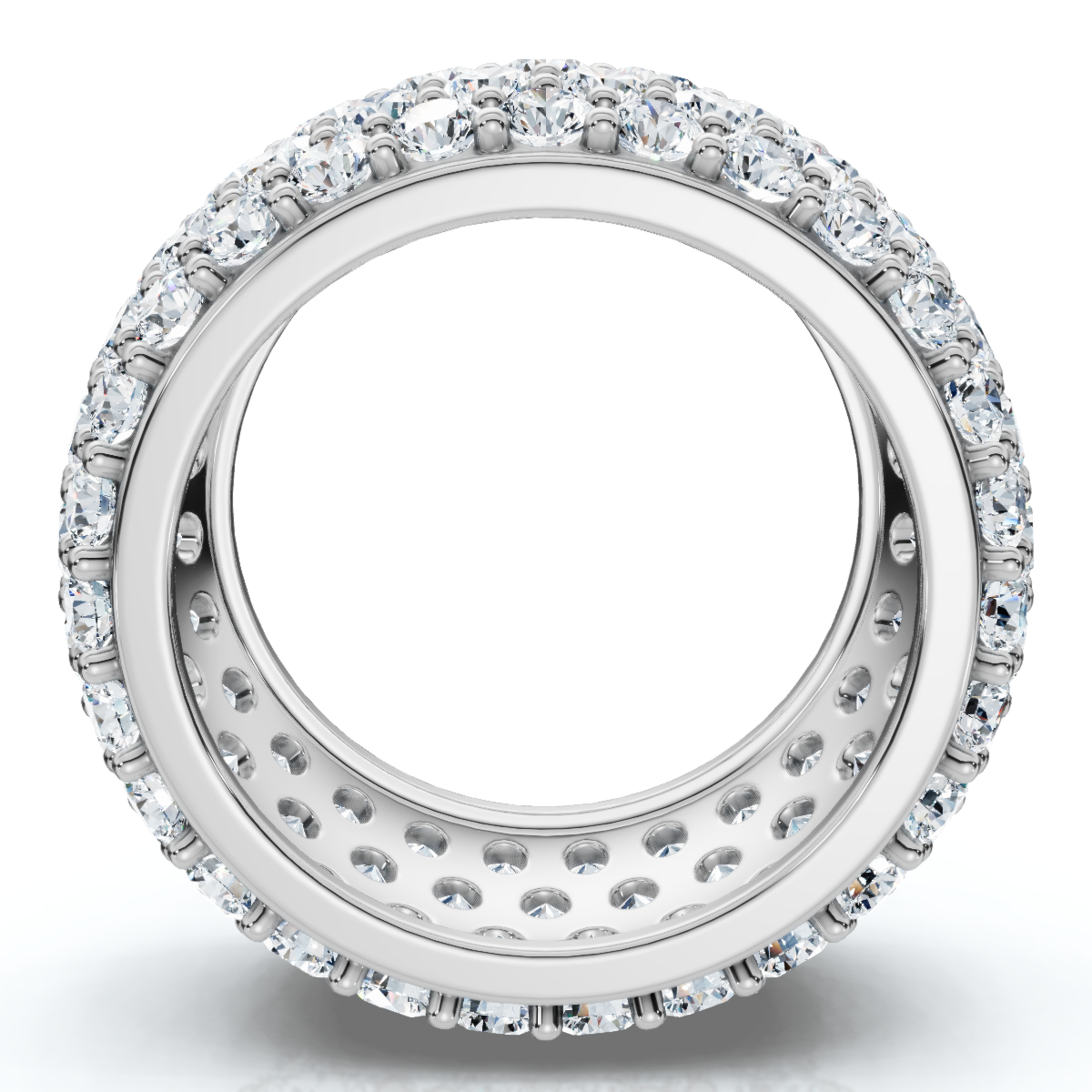 5 3/4ct Pave Lab Grown Diamond Eternity Wedding Anniversary Ring (F-G, VS)