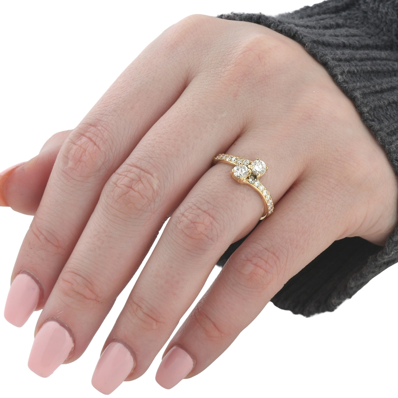 1 Carat Forever Us 2 Stone Diamond Ring 10K Yellow Gold (H-I, I1)