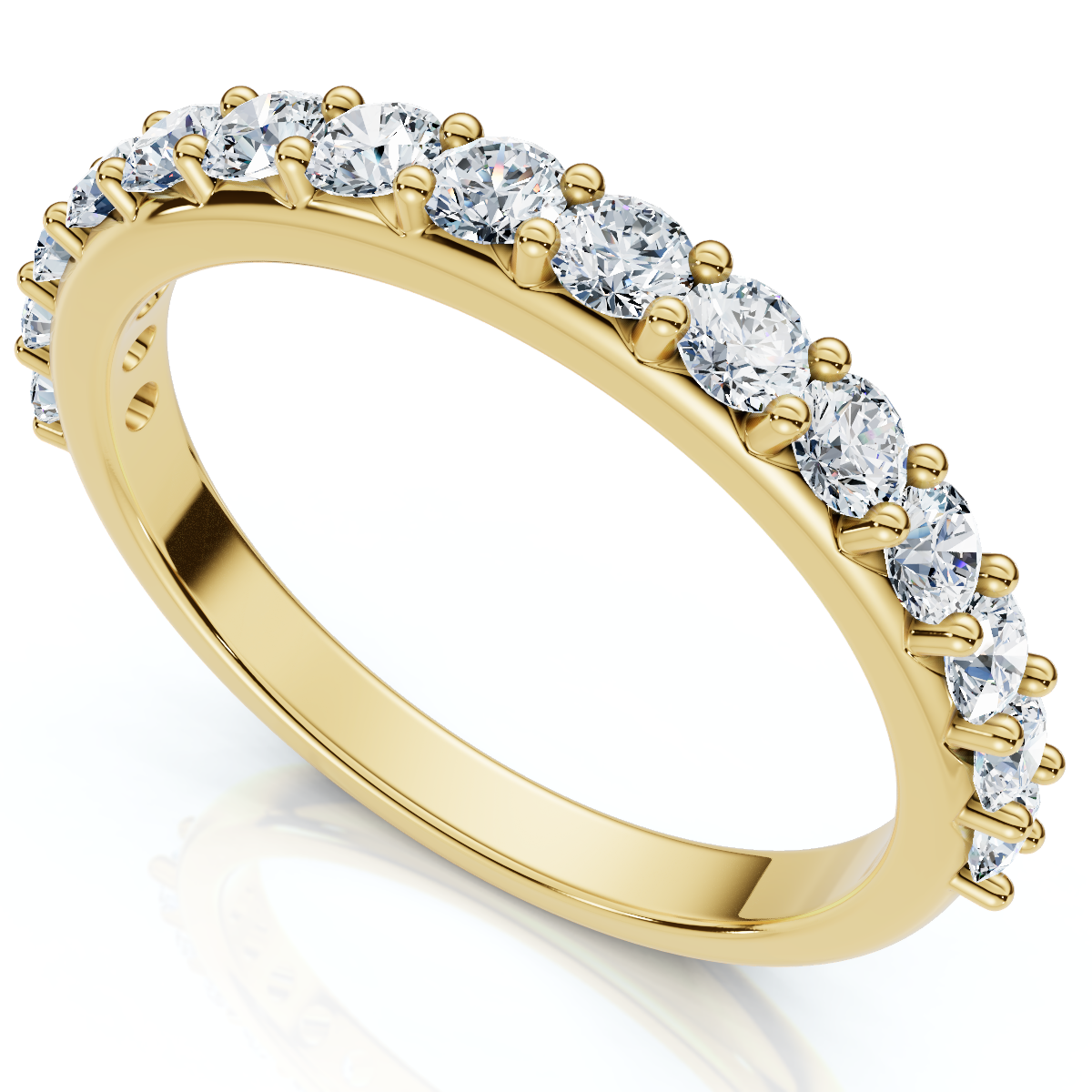 1/2Ct Diamond Anniversary Wedding Ring 14k Gold Lab Grown EF/VS (E-F, VS)