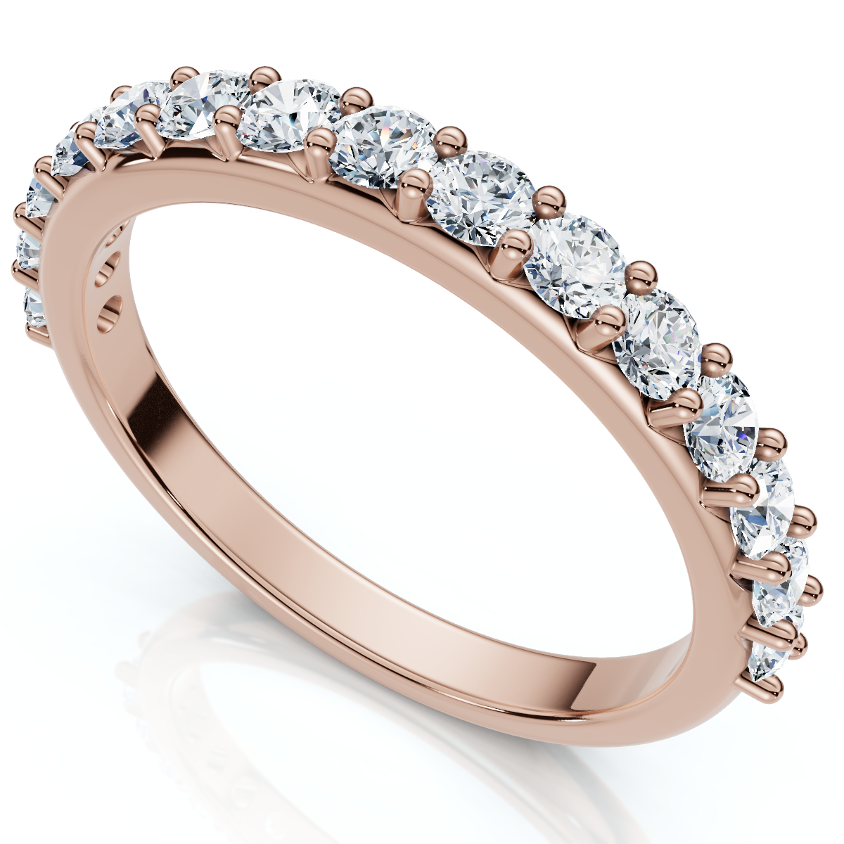 1/2Ct Diamond Anniversary Wedding Ring 14k Gold Lab Grown EF/VS (E-F, VS)