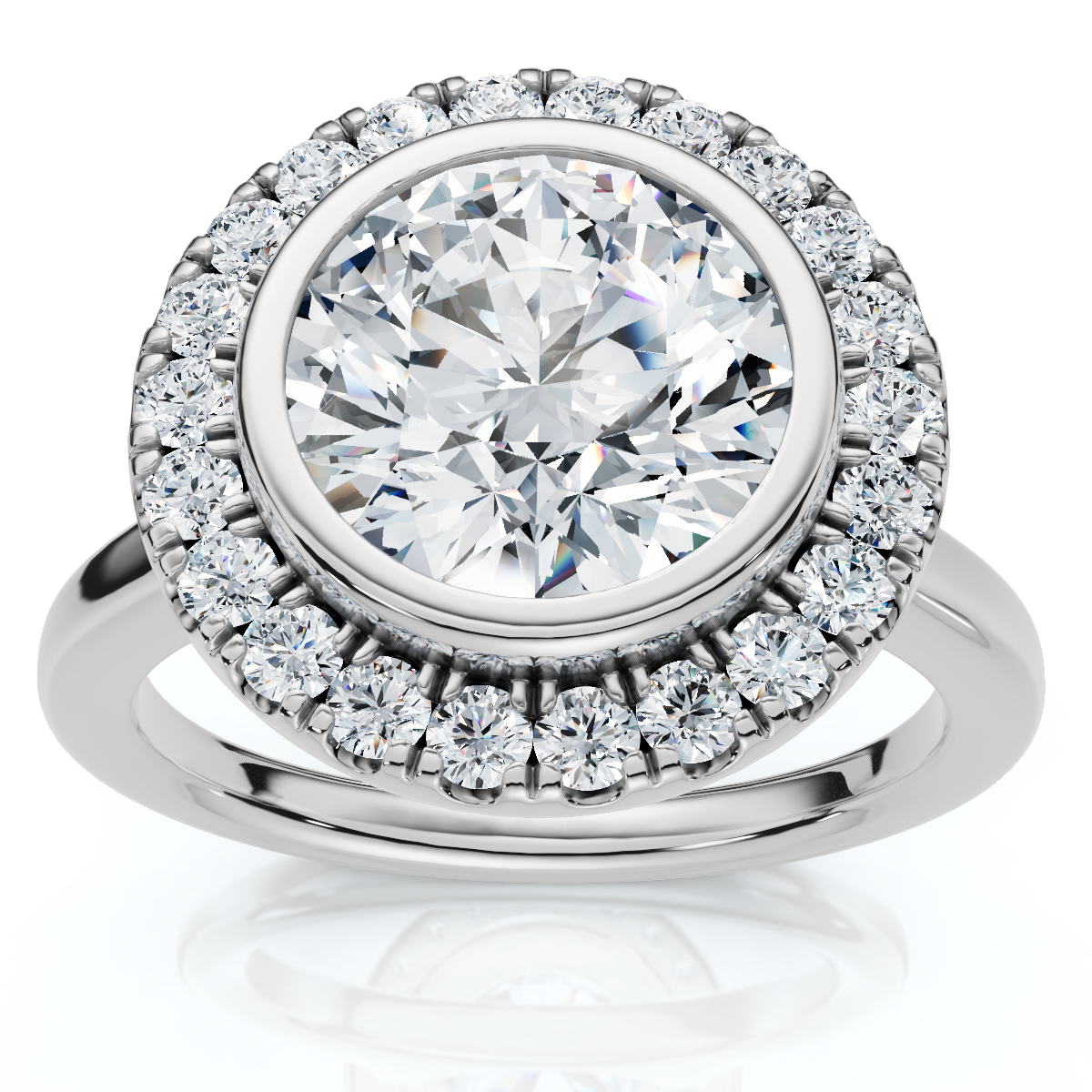Certified 2 1/4Ct Claudia Diamond Engagement Ring 14k Gold or Platinum Lab Grown (F-G, VS)