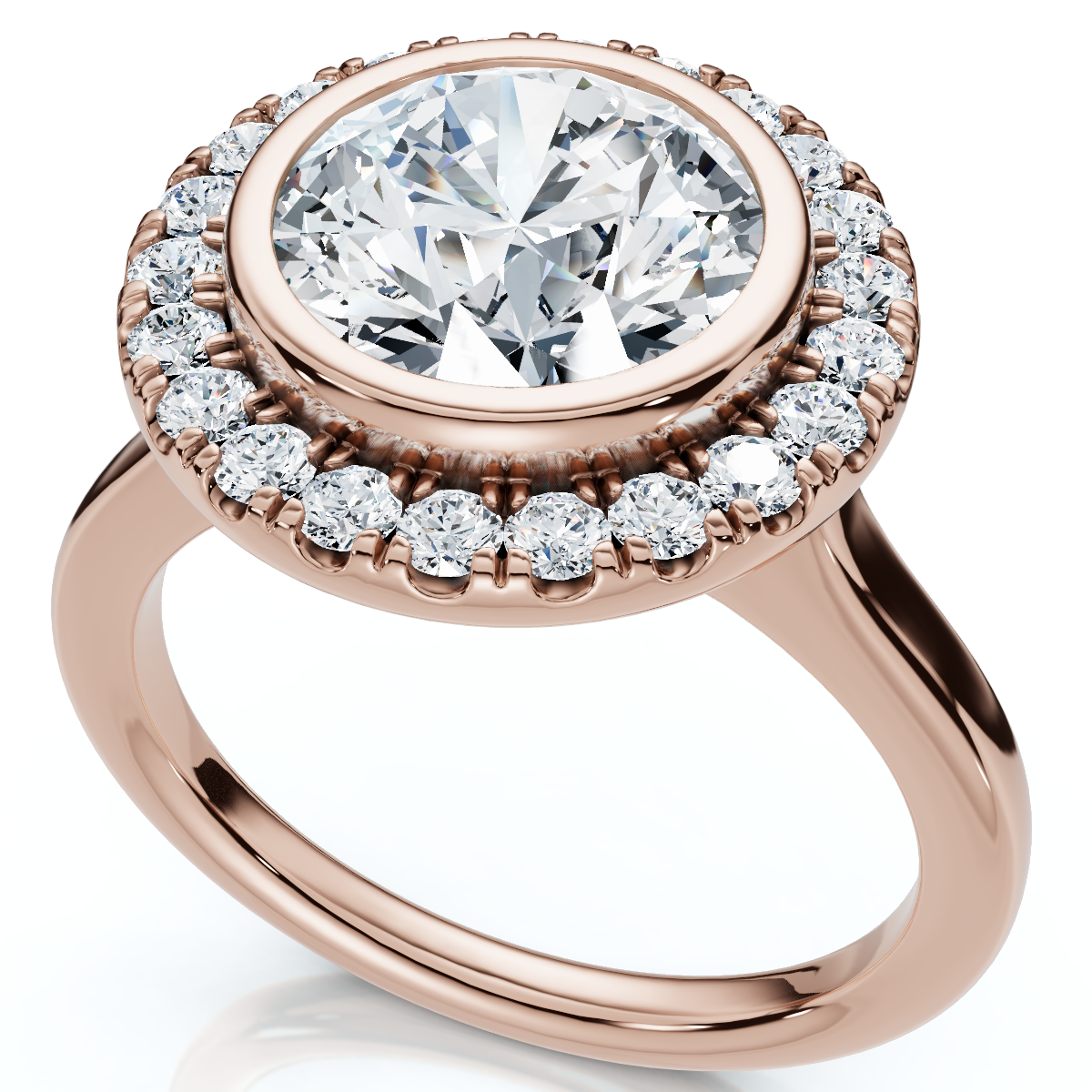 Certified 2 1/4Ct Claudia Diamond Engagement Ring 14k Gold or Platinum Lab Grown (F-G, VS)