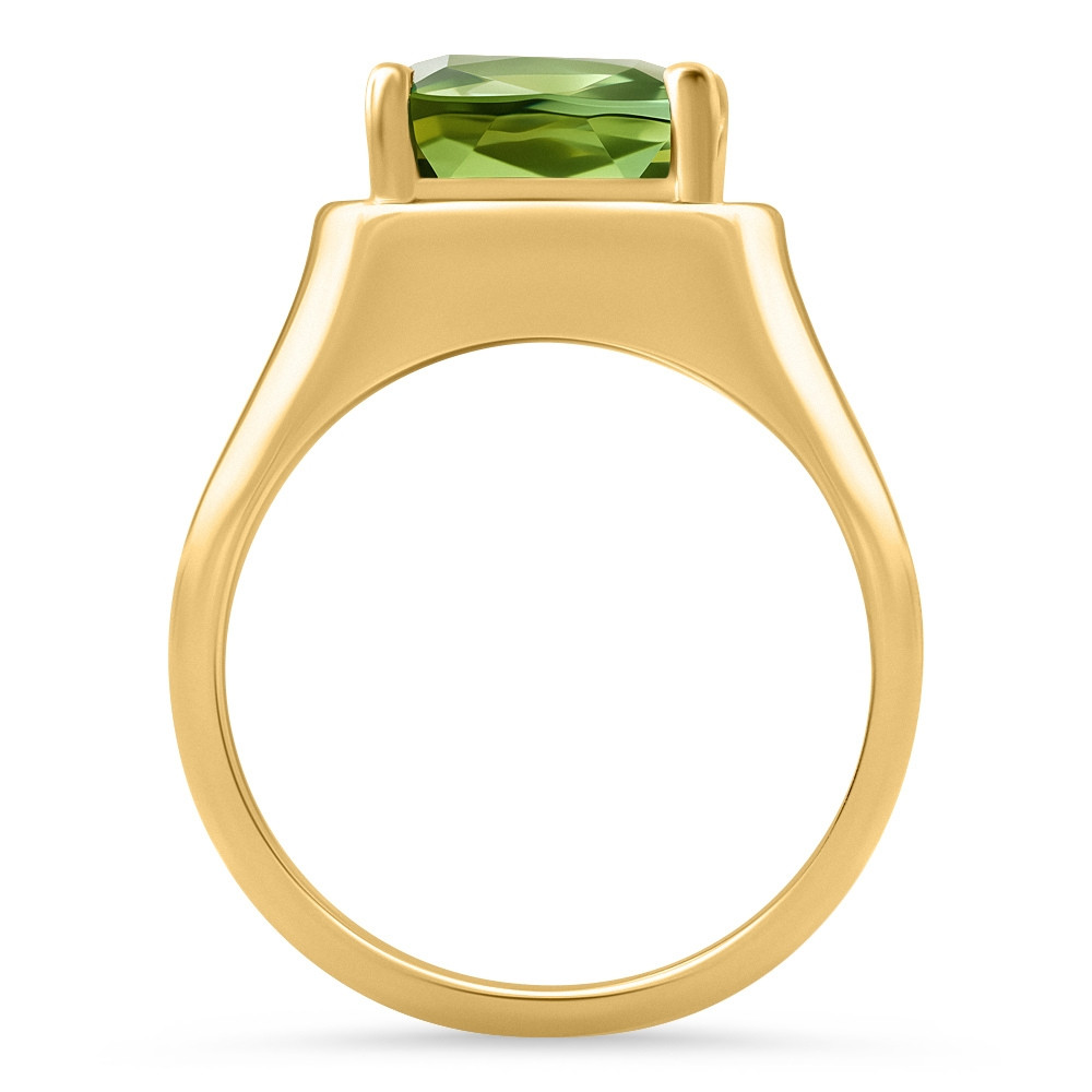 Ansley Peridot 4Ct Ring 14k Yellow Gold