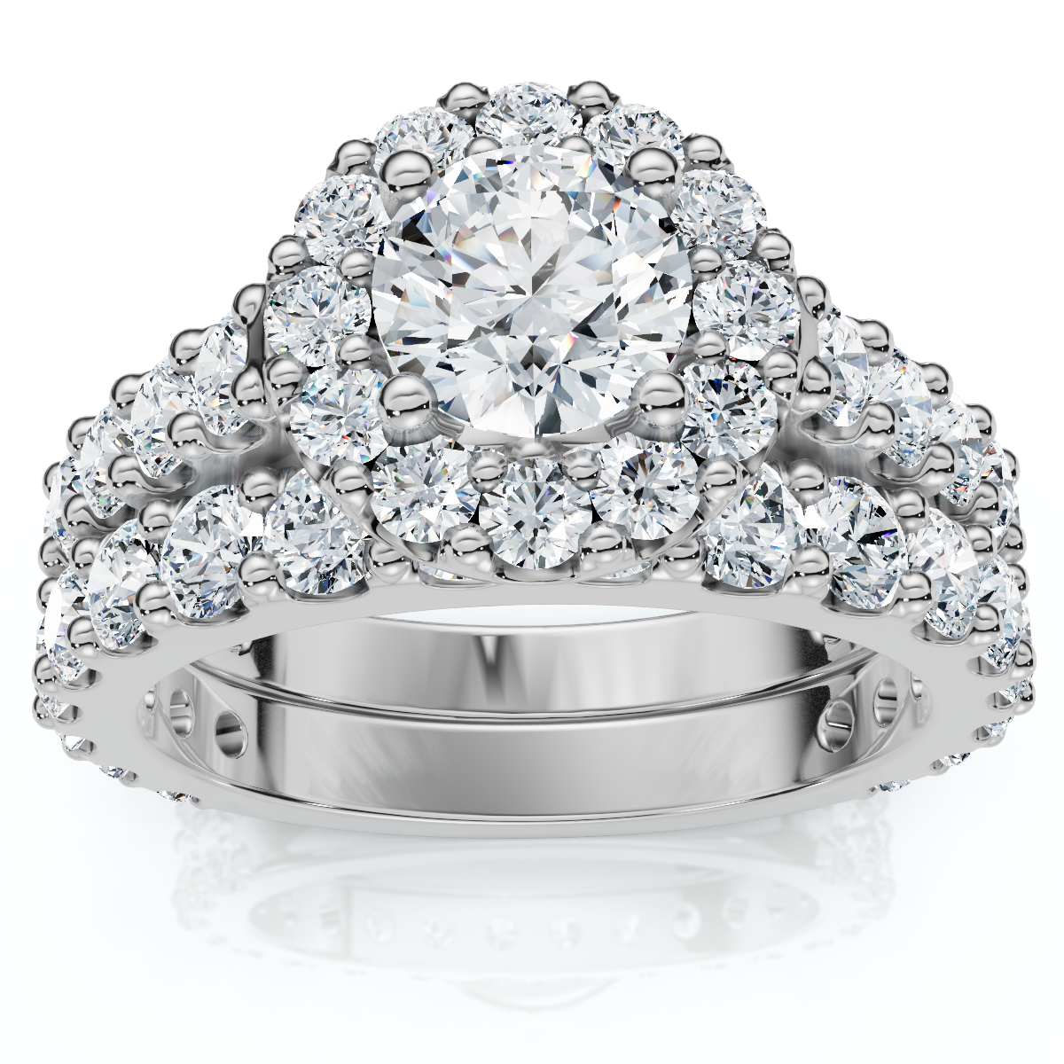 2Ct Diamond Engagement Wedding Engagement Ring Set 10k Gold Lab Grown (E-F, VS)