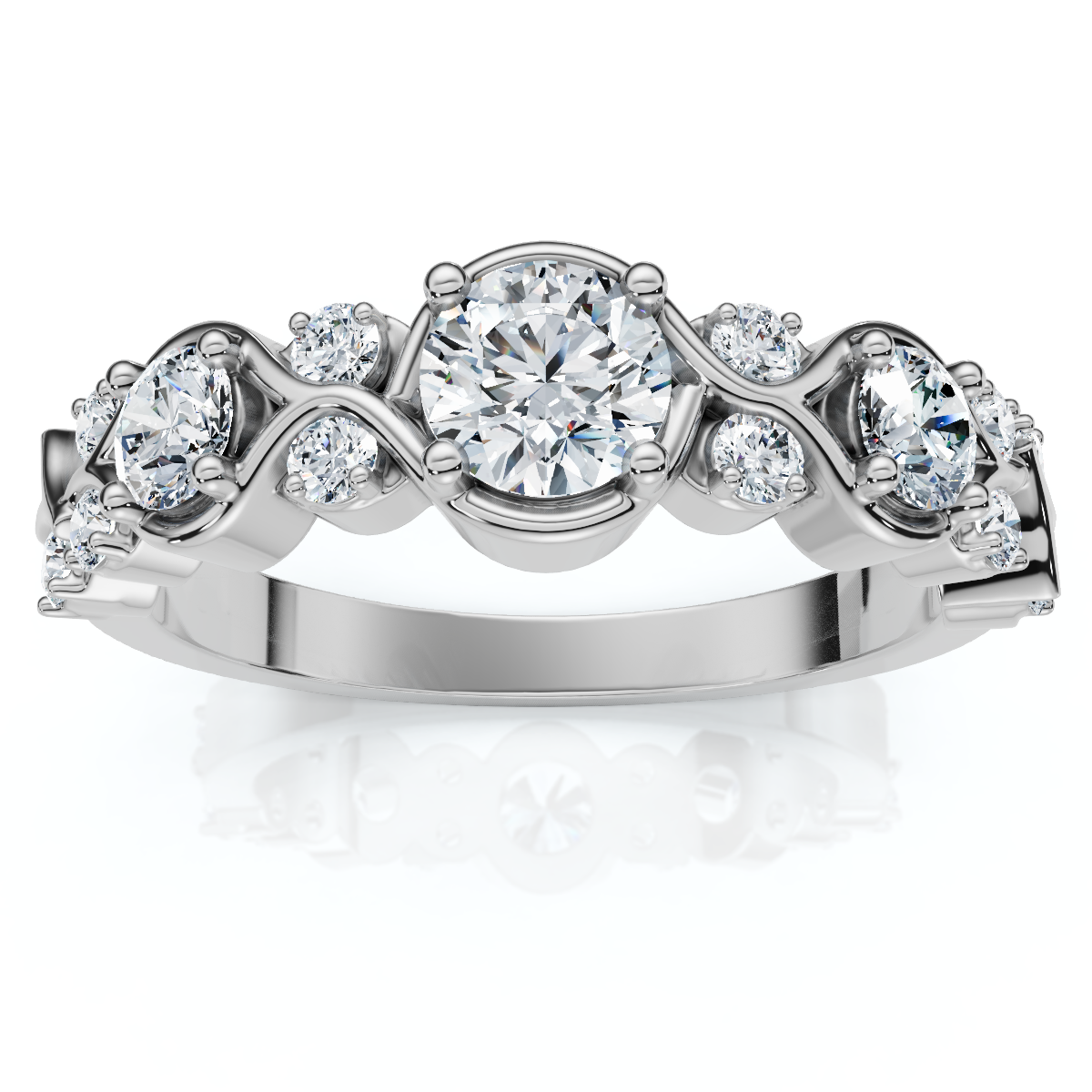 1/2Ct Minerva Diamond Wedding Anniversary Ring 10k Gold Lab Grown (F-G, VS)