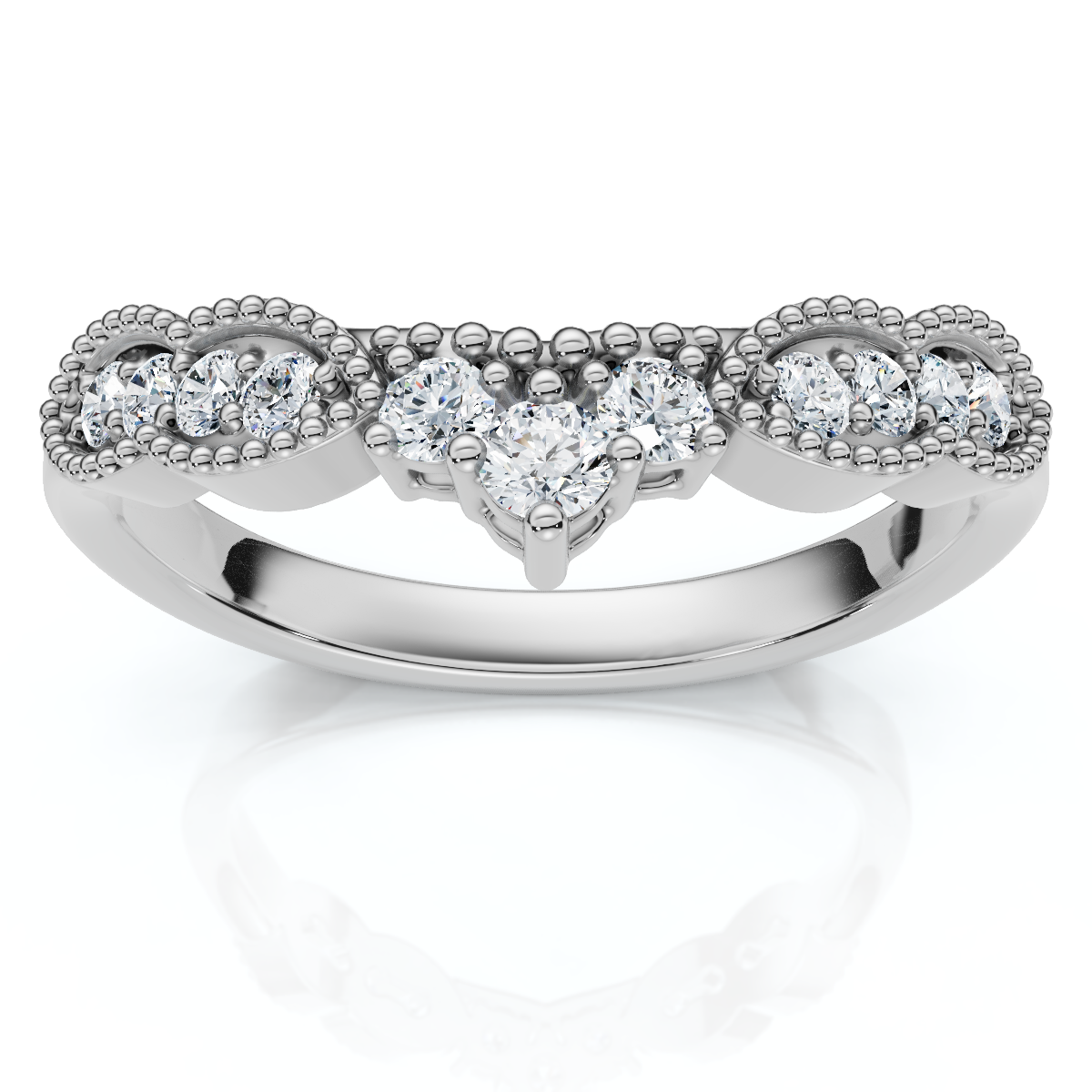 Serina Diamond Wedding Guard Ring 14k Gold Lab Grown (E-F, VS)