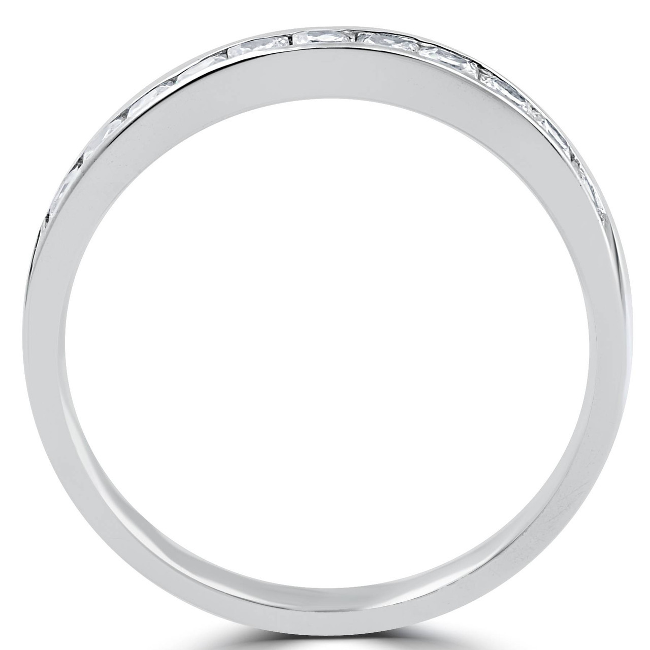 Princess Cut 1/2ct Diamond Wedding Anniversary 14K Ring White Gold (H-I, I1)
