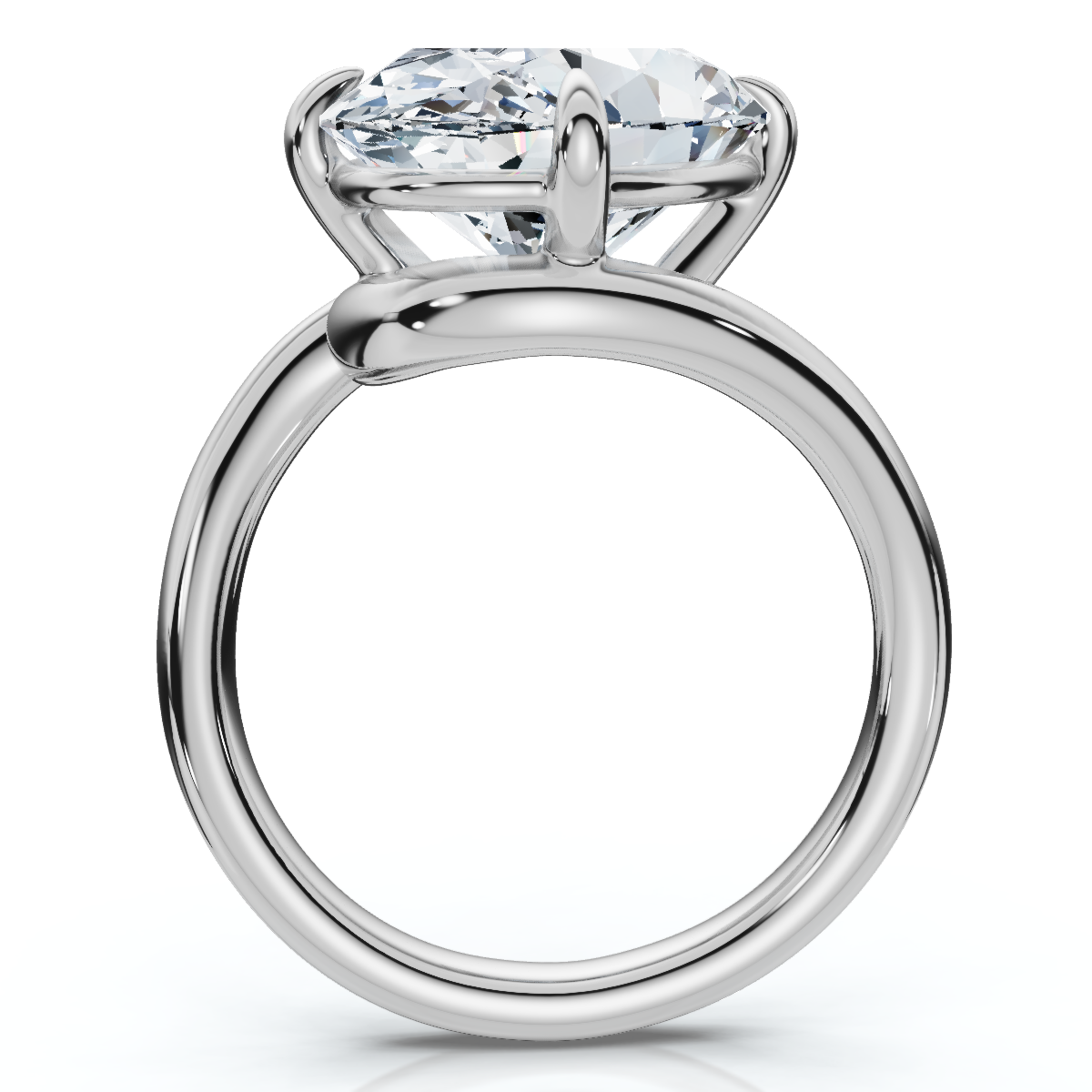 Certified 7Ct Aire Oval Cut Diamond Solitaire Engagement Ring 14k Gold Lab Grown (F-G, VS)