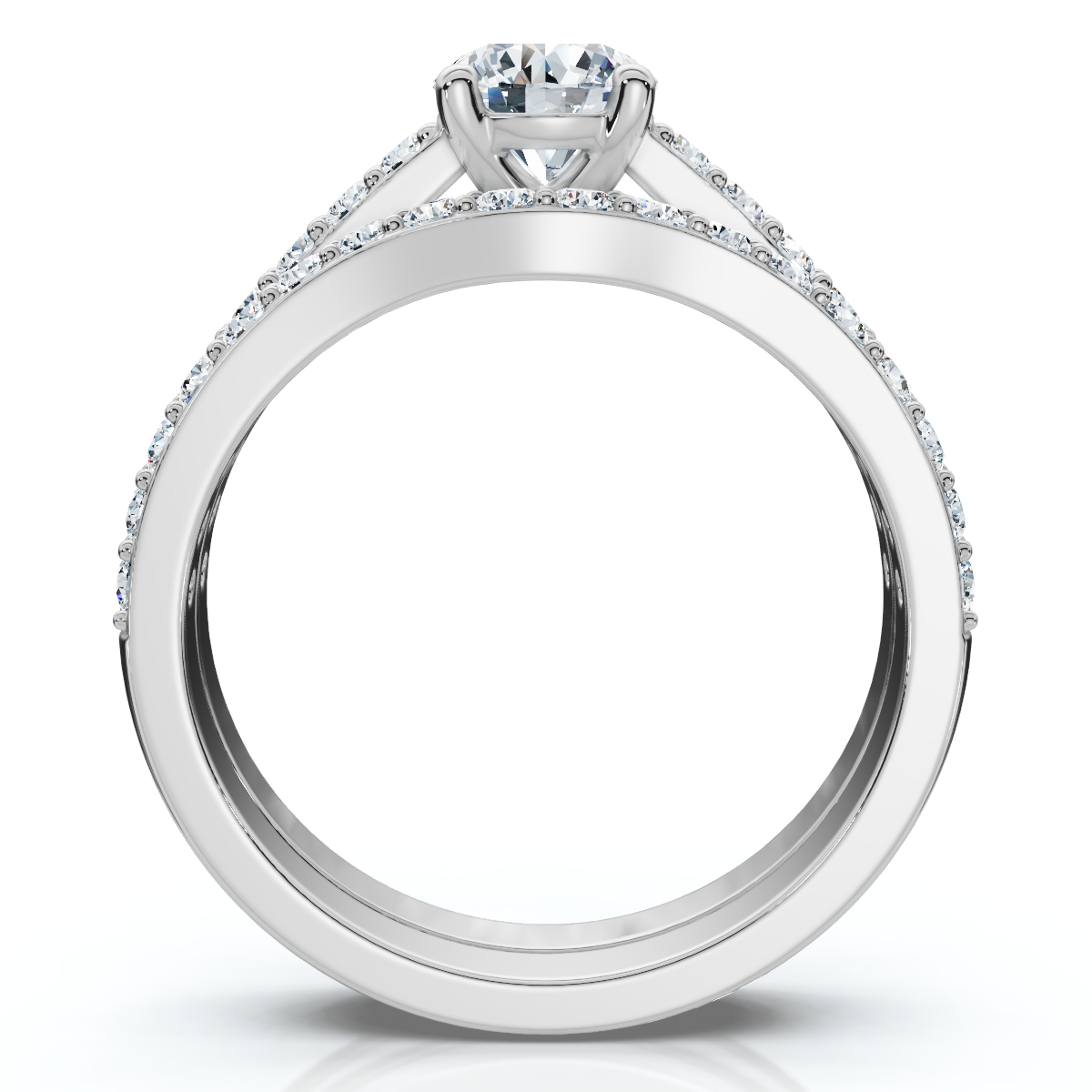 1Ct Jessi Diamond Engagement Wedding Ring Set 14k Gold Lab Grown (E-F, VS)