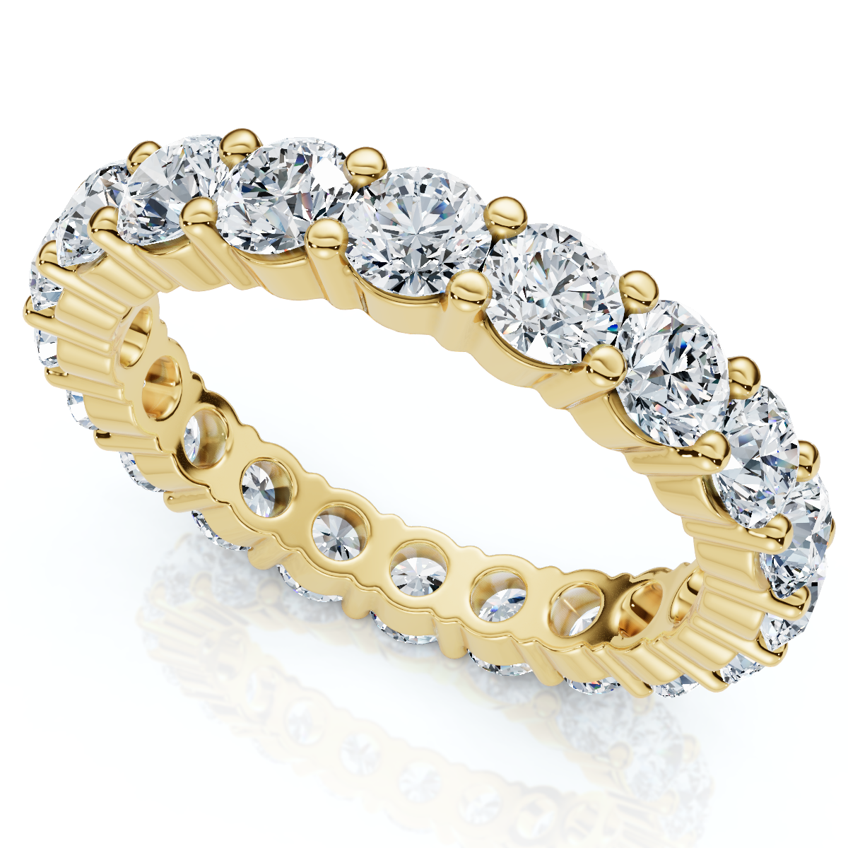 3Ct Mary Diamond Eternity Wedding Ring 14k Gold or Platinum Lab Grown EF/VS (E-F, VS)