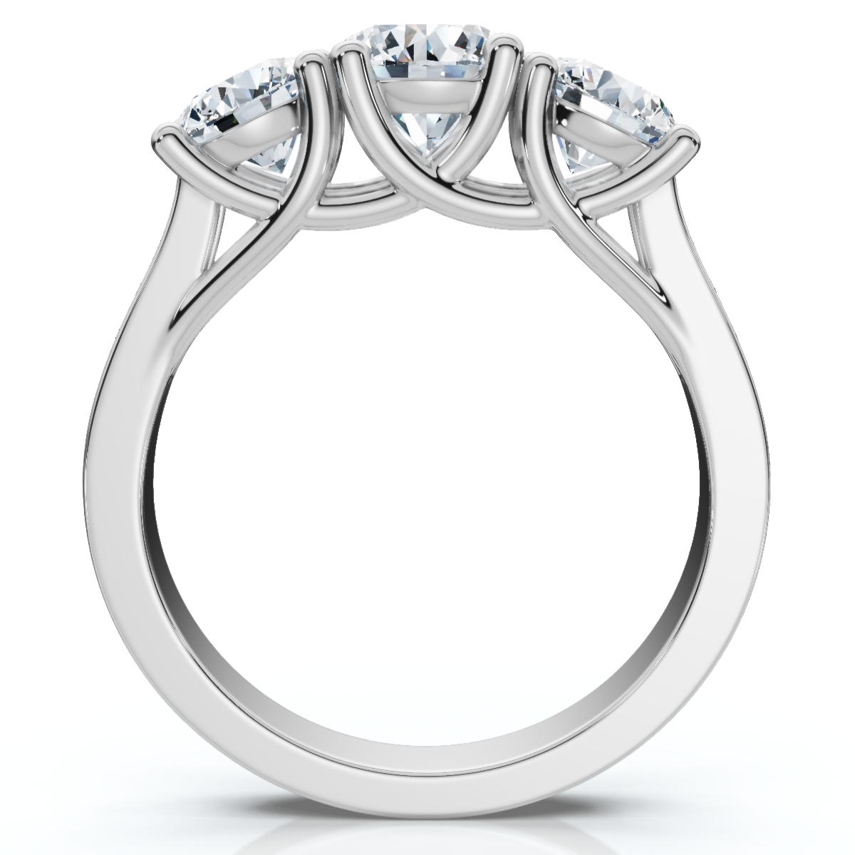 2Ct Three Stone Diamond Anniversary Engagement Ring 14k Gold or Pt Lab Grown (E-F, VS)