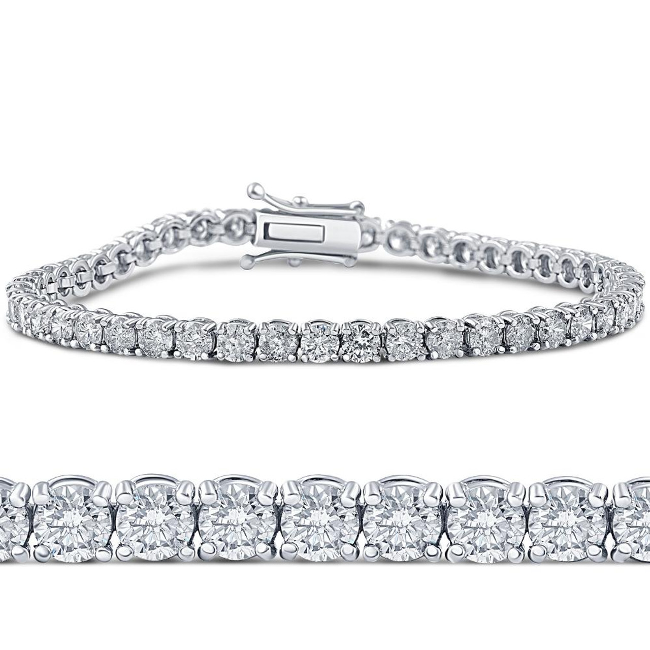 Buy 9 ct Genuine Diamond Tennis Bracelet 7