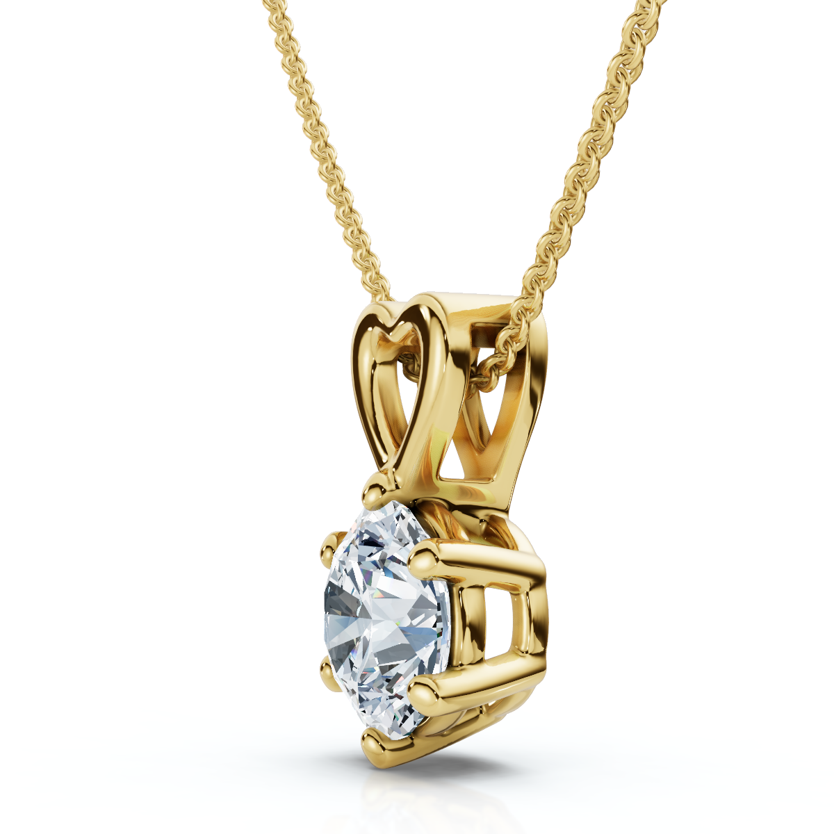 3/4Ct Lab Grown Diamond Solitaire Pendant 14k Gold 18" Necklace & Chain (F-G, VS)
