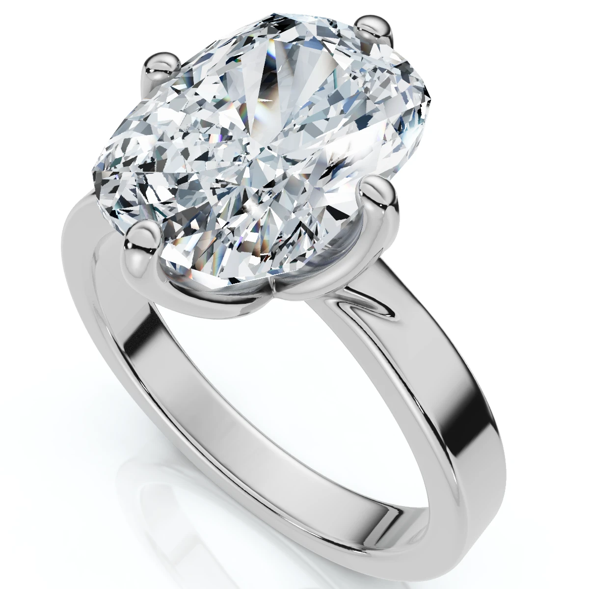 Certified 4Ct Elongated Cushion Diamond Cigar Band Engagement Ring Lab Grown (F-G, VS)