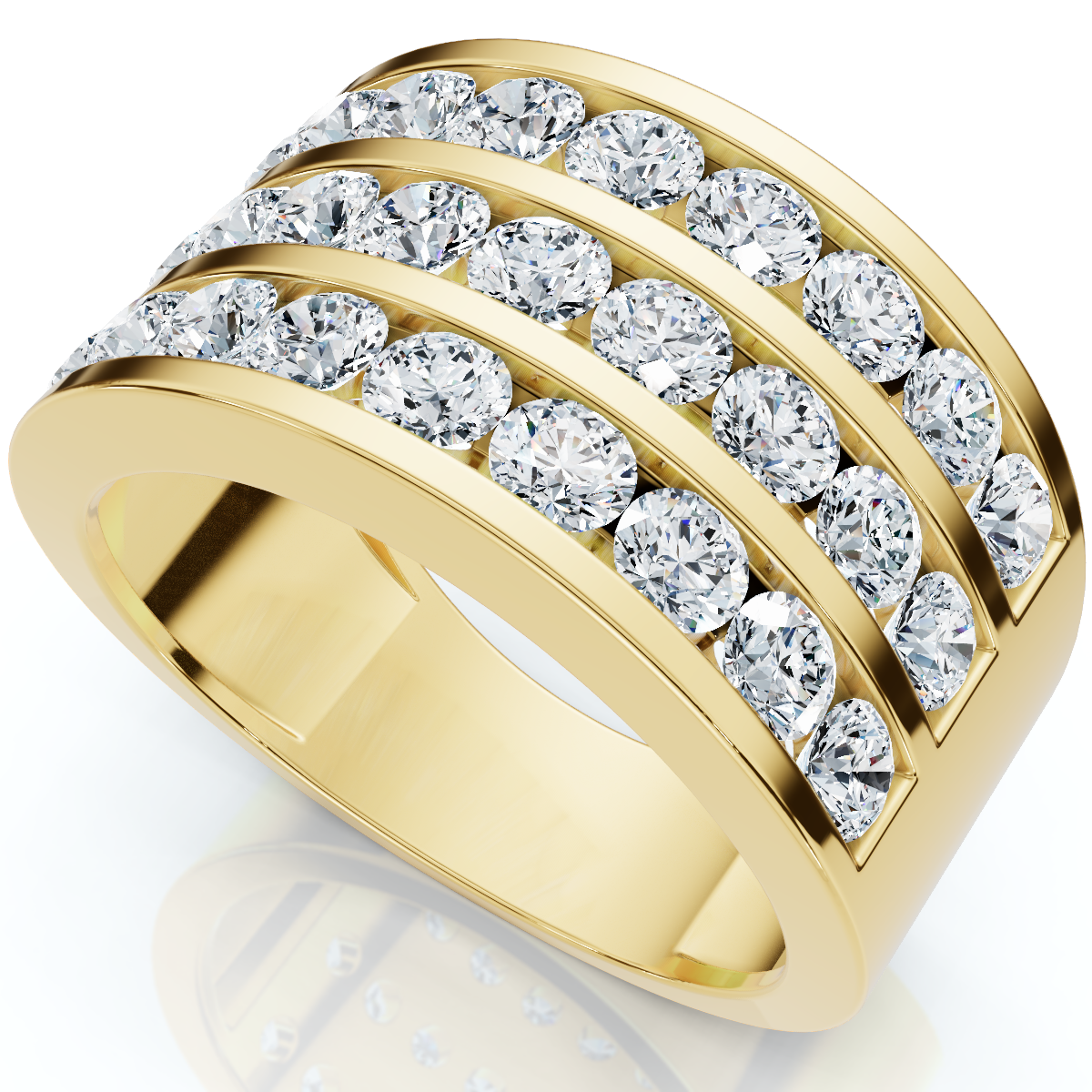 Men's 2.70Ct Diamond Anniversary Wedding Ring Gold Lab Grown (F-G, VS)