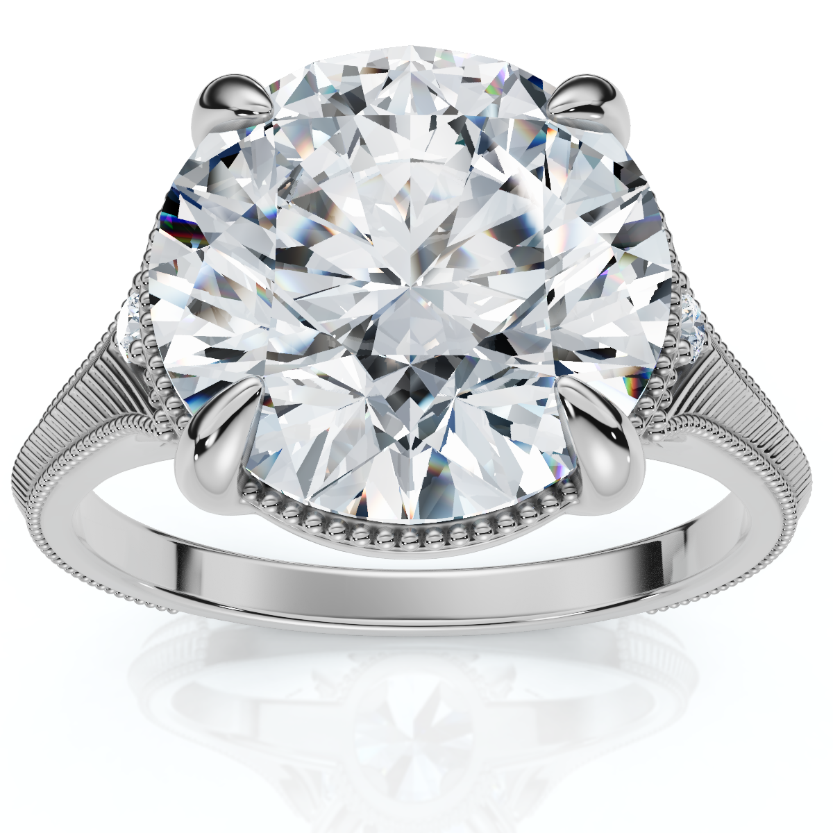 Certified 5Ct Swift Diamond Engagement Ring 14k Gold Lab Grown (F-G, VS)