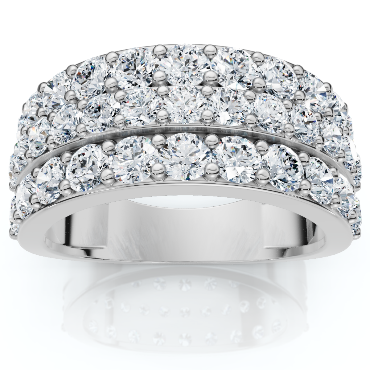 1 3/4Ct Diamond 8mm Wide Chelsea Wedding Ring Anniversary Band Gold Lab Grown (F-G, VS)