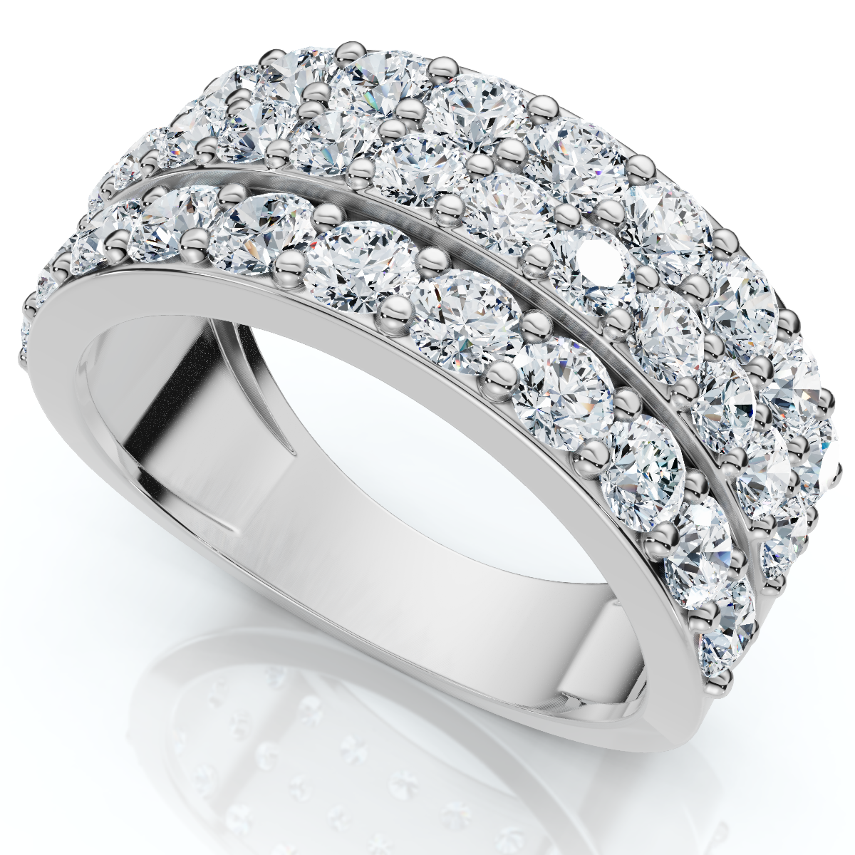 1 3/4Ct Diamond 8mm Wide Chelsea Wedding Ring Anniversary Band Gold Lab Grown (F-G, VS)
