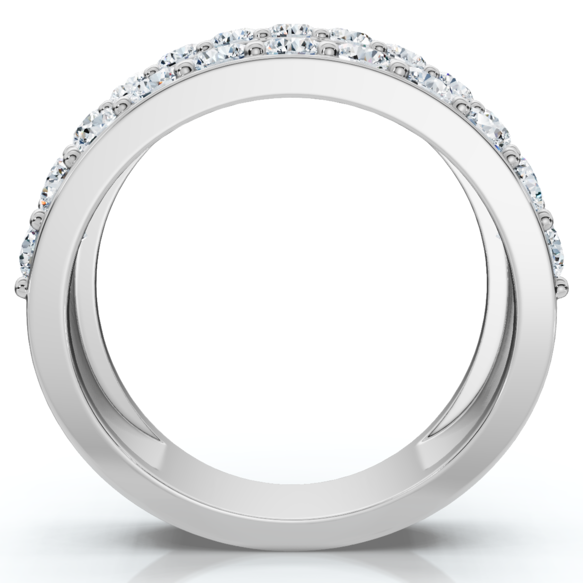 1 3/4Ct Diamond 8mm Wide Chelsea Wedding Ring Anniversary Band Gold Lab Grown (F-G, VS)