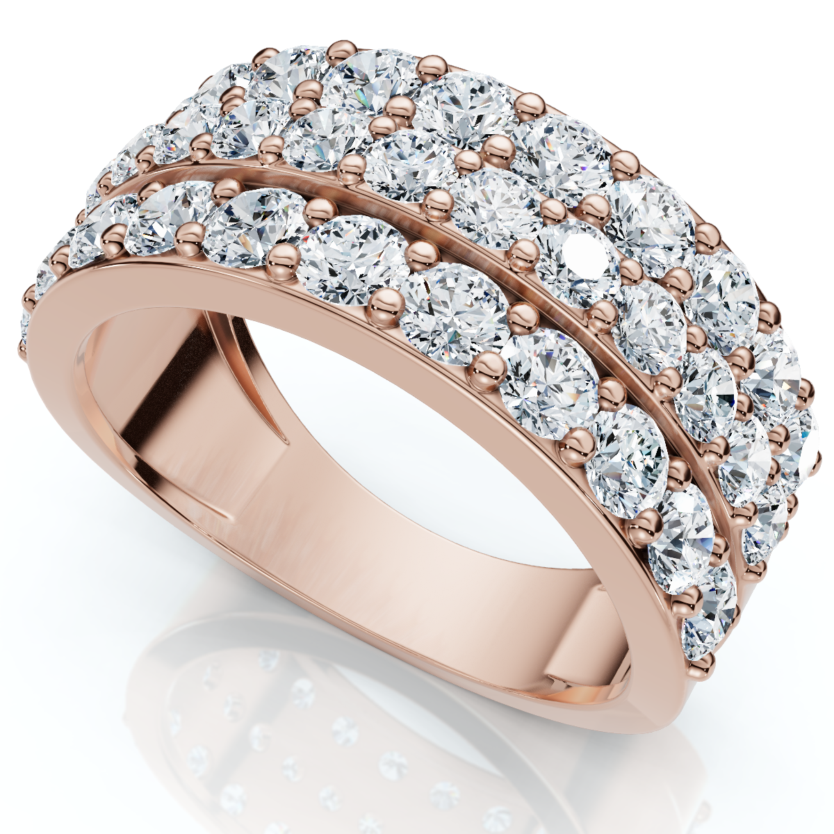1 3/4Ct Diamond 8mm Wide Chelsea Wedding Ring Anniversary Band Gold Lab Grown (F-G, VS)