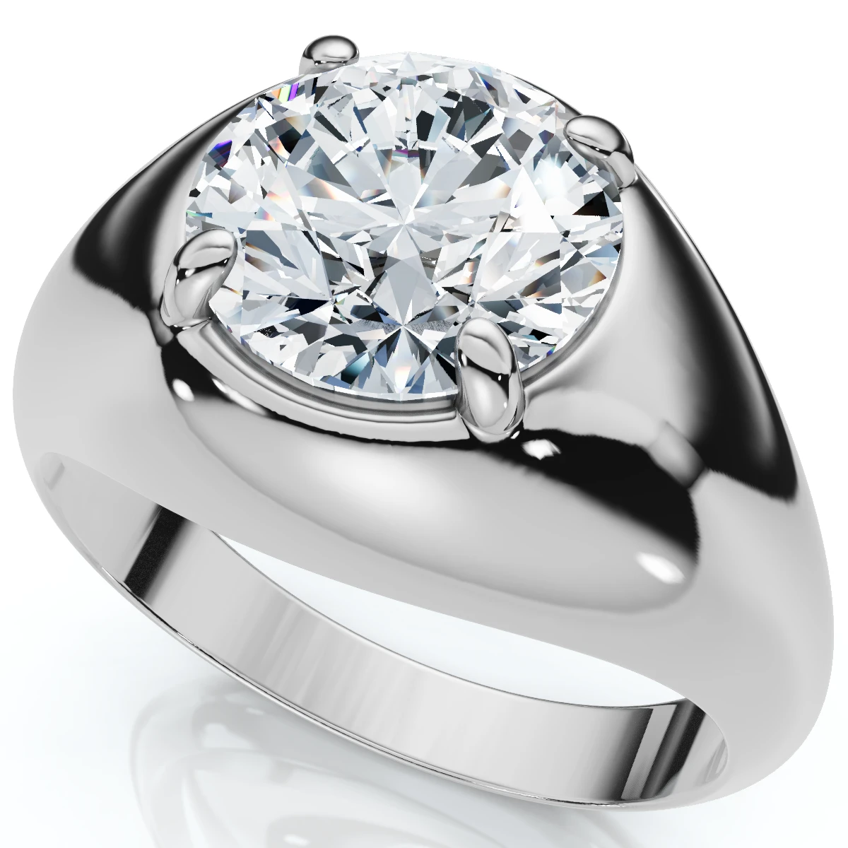 Ceritified Men's 3Ct Diamond Wedding Anniversary Ring Gold Lab Grown (F-G, VS)