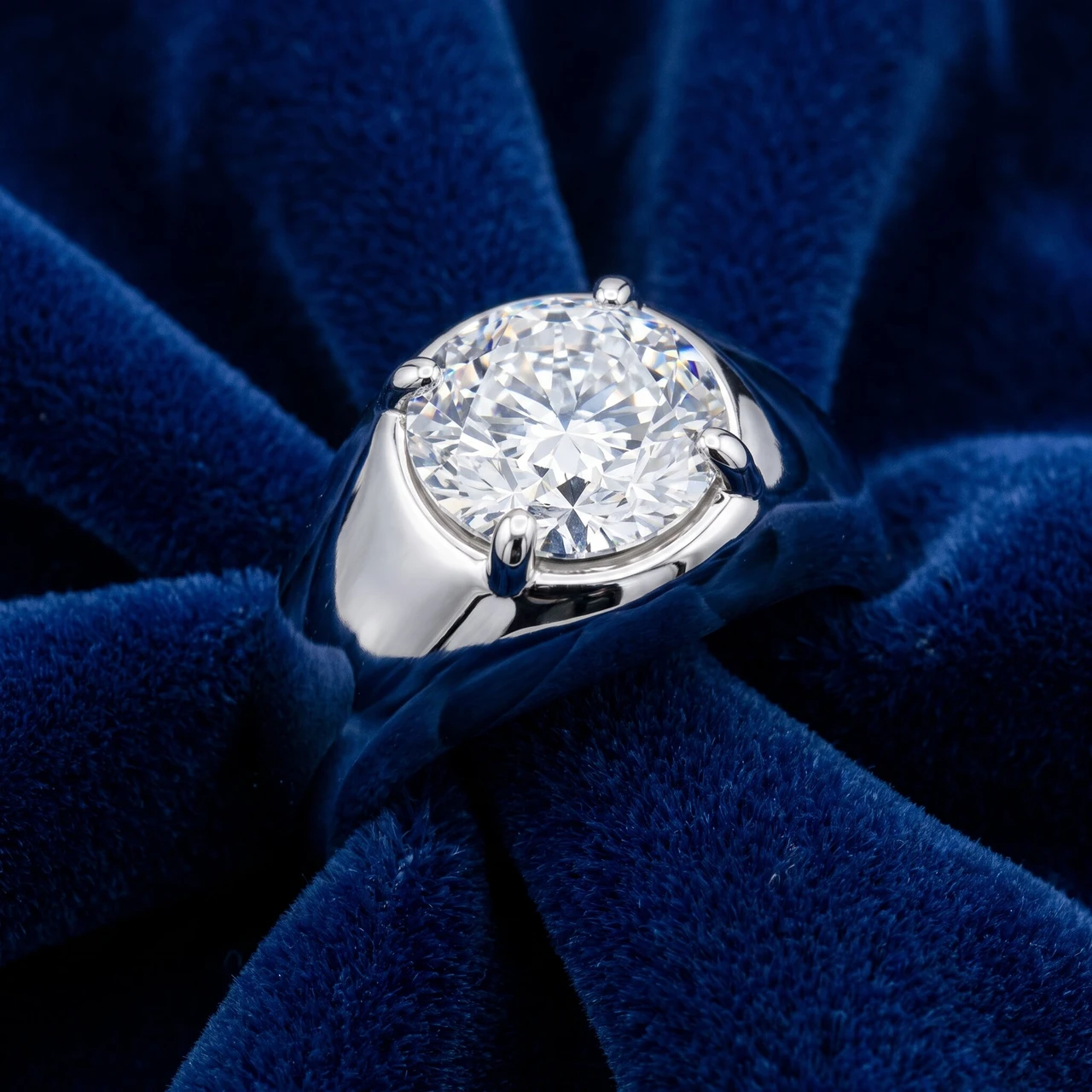 Ceritified Men's 3Ct Diamond Wedding Anniversary Ring Gold Lab Grown (F-G, VS)