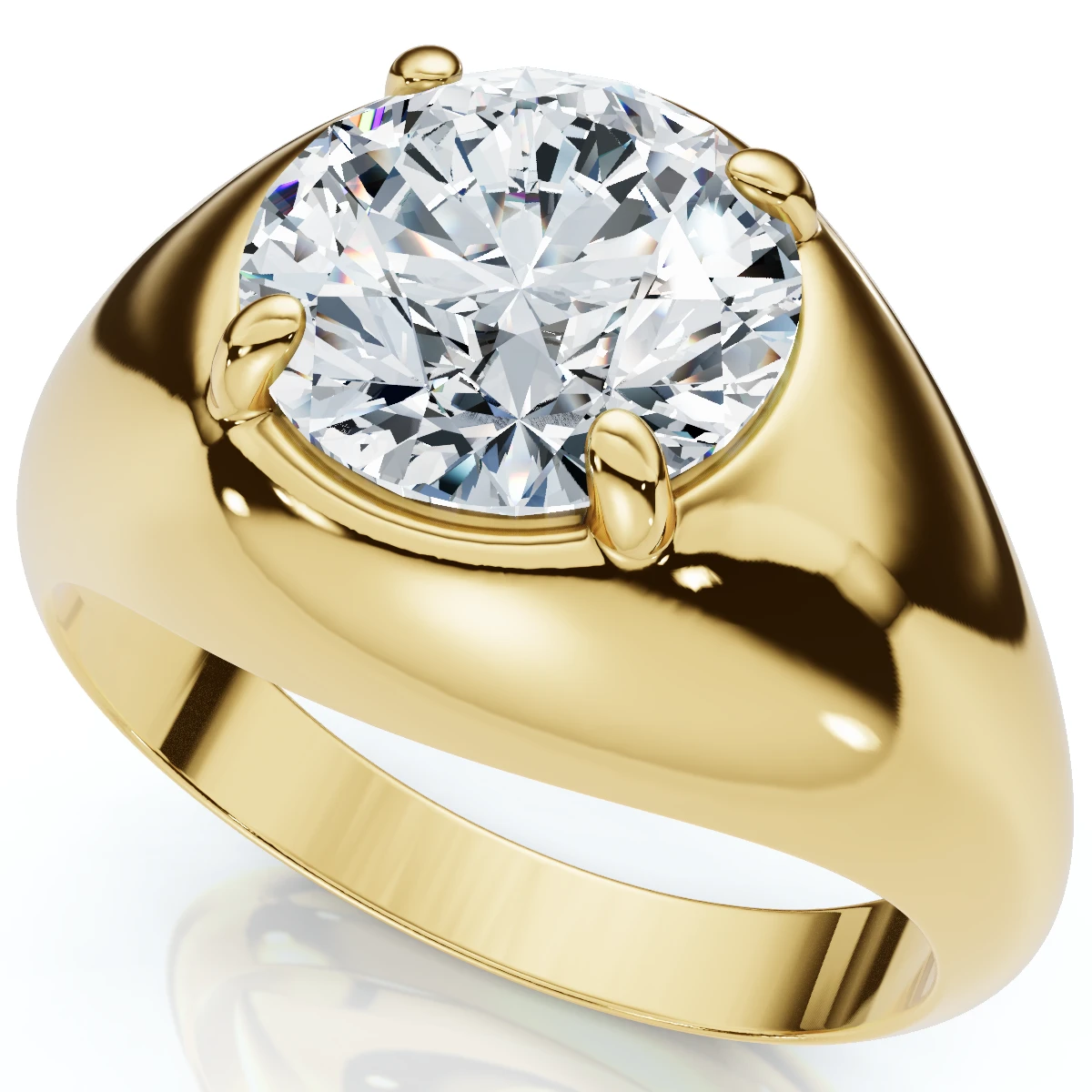 Ceritified Men's 3Ct Diamond Wedding Anniversary Ring Gold Lab Grown (F-G, VS)