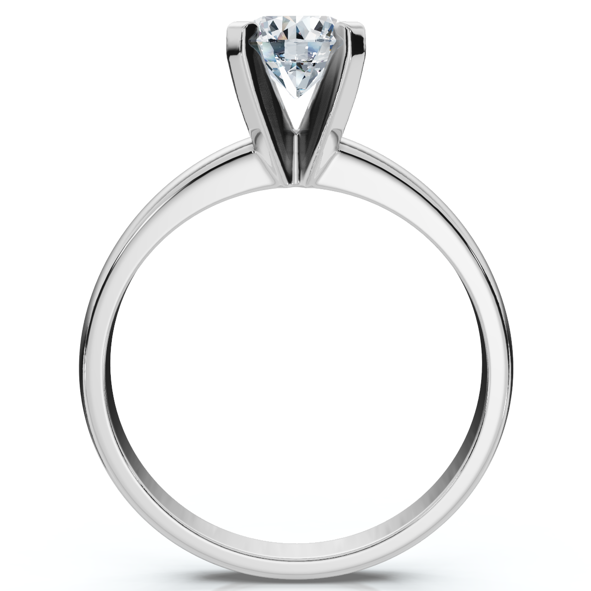 3/4Ct Solitaire Round Cut Lab Grown Diamond Engagement Ring 14k Gold (F-G, VS)