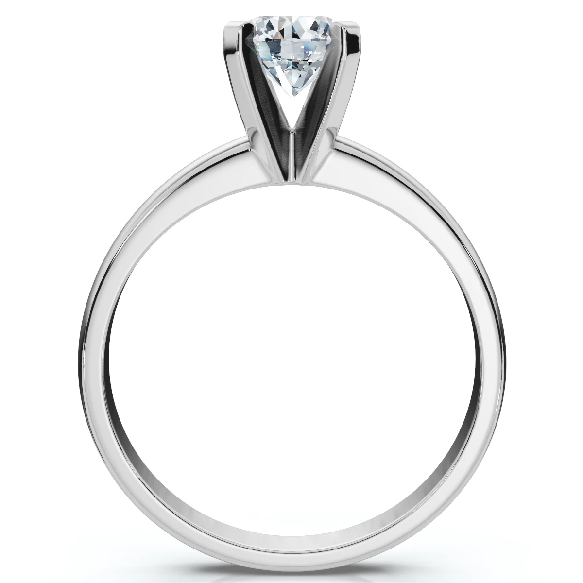 3/4Ct Solitaire Round Cut Lab Grown Diamond Engagement Ring 14k Gold (F-G, VS)