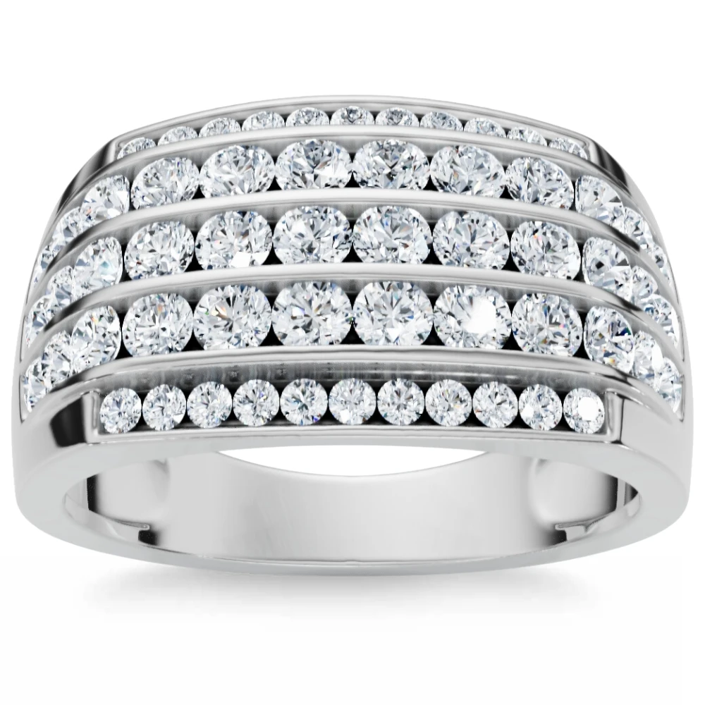 2Ct Men's Diamond Ring in 14k Gold Lab Grown (F-G, VS2-SI1)