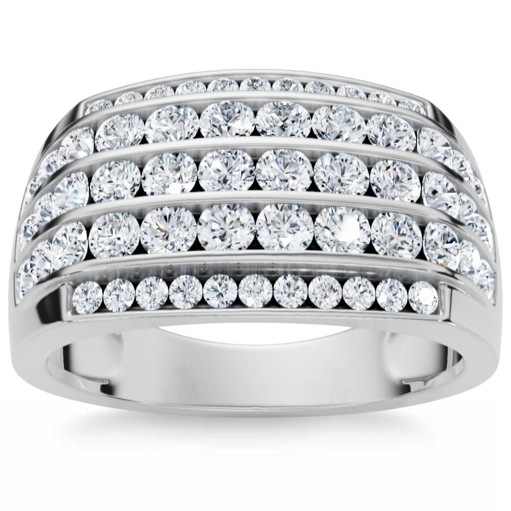 2Ct Men's Diamond Ring in 14k Gold Lab Grown (F-G, VS2-SI1)