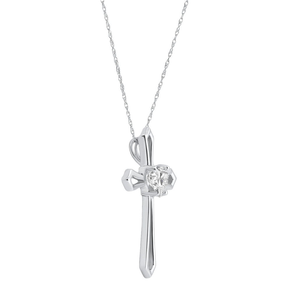 Heart Shape Diamond Necklace Gold Womens Necklace