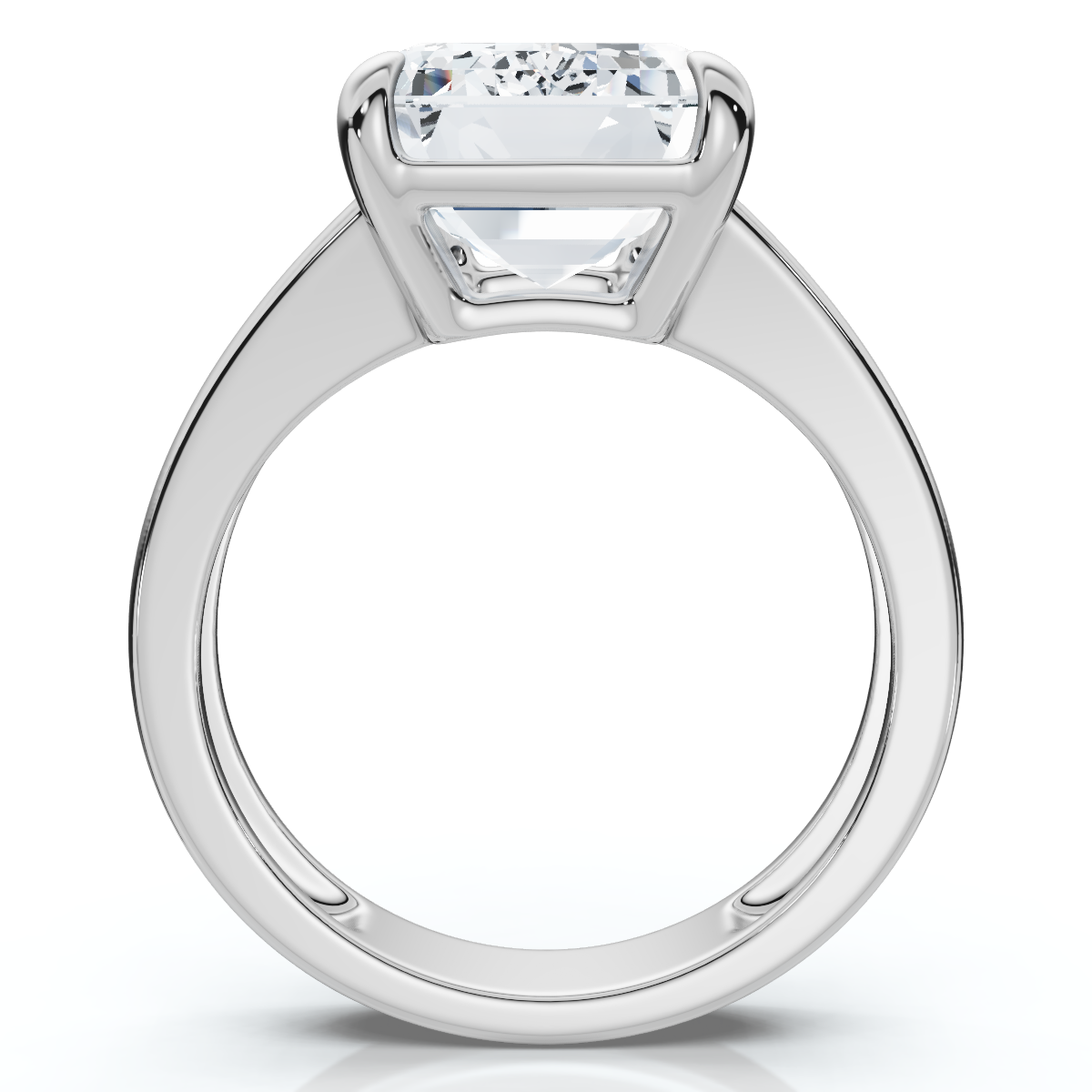 Certified 6Ct Emerald Cut Stephanie Diamond Engagement Ring 14k Gold Lab Grown (F-G, VS)