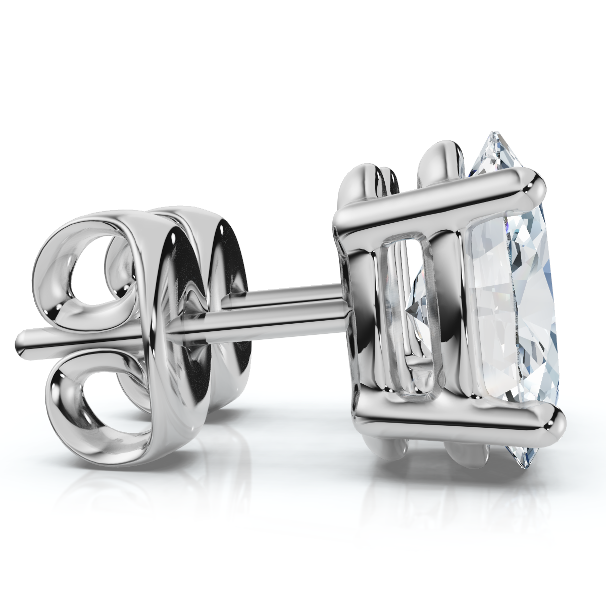 Oval Cut Diamond Prong Studs 14k Gold Lab Grown (E-F, VS)