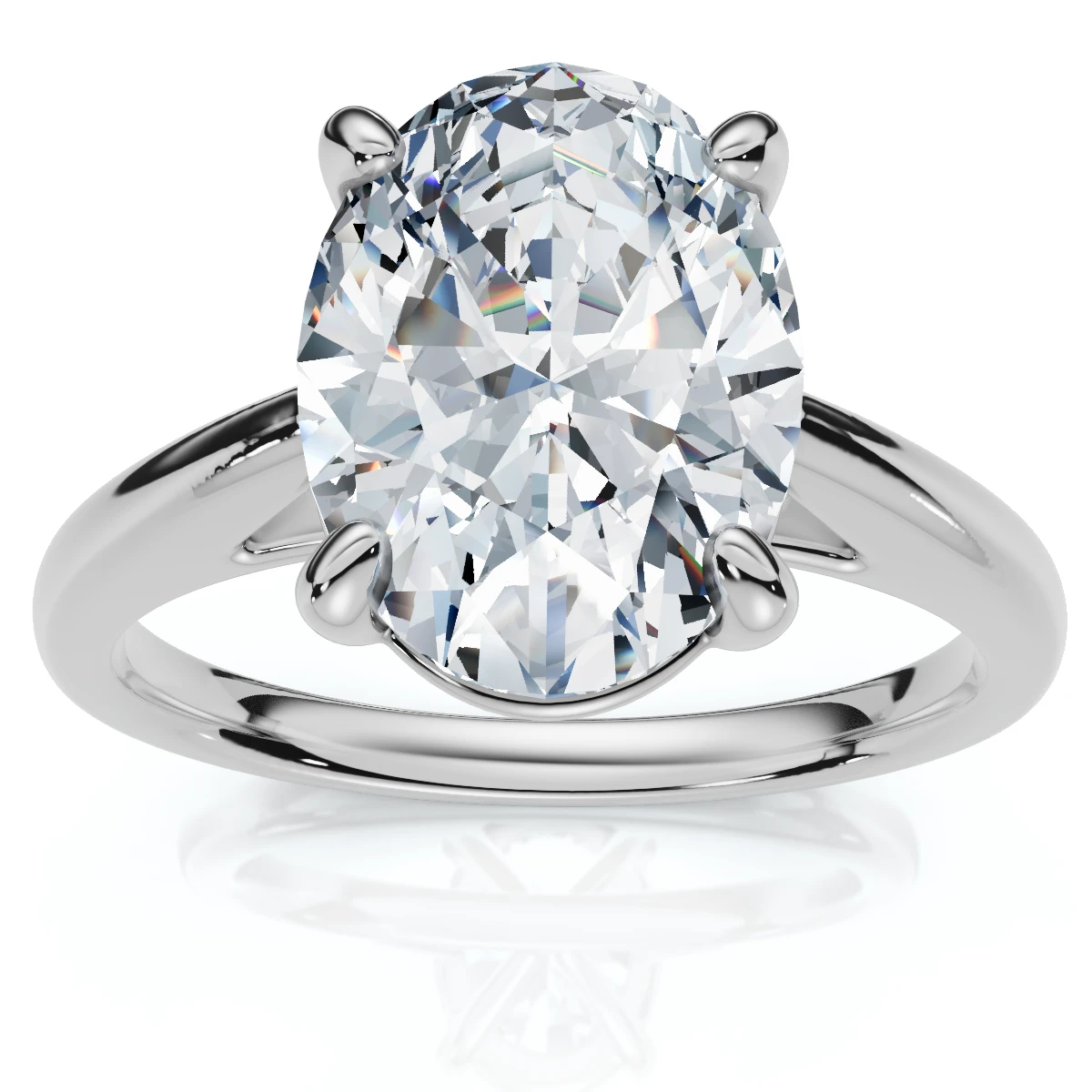 Certified 2Ct Oval Solitaire Ashley Diamond Engagement Ring 14k Gold Lab Grown (F-G, VS)