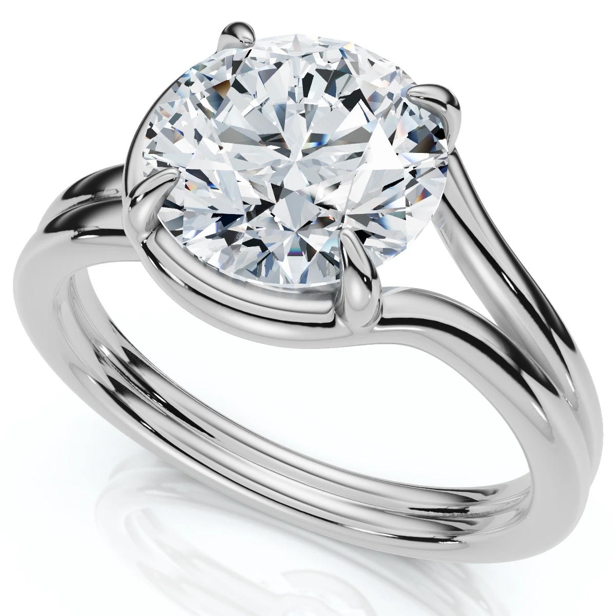 Certified 2Ct Blaire Diamond Knot Solitaire Engagement RIng 14k Gold Lab Grown (E-F, VS)