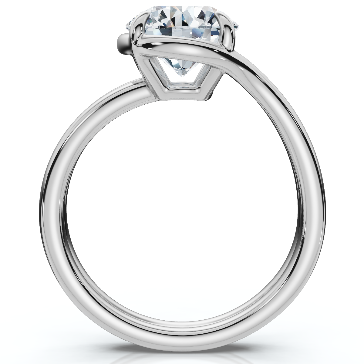 Certified 2Ct Blaire Diamond Knot Solitaire Engagement RIng 14k Gold Lab Grown (E-F, VS)