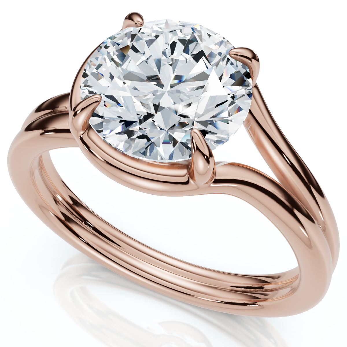 Certified 2Ct Blaire Diamond Knot Solitaire Engagement RIng 14k Gold Lab Grown (E-F, VS)