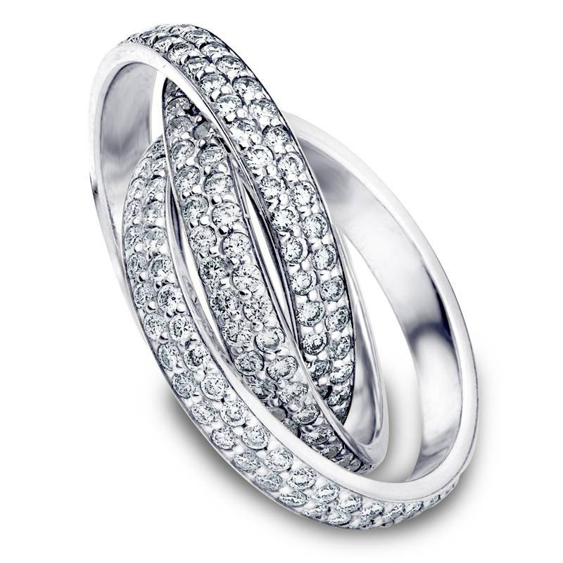 2 3/4ct Rolling Ring Diamond Pave Eternity 14K White Gold (G-H, SI)