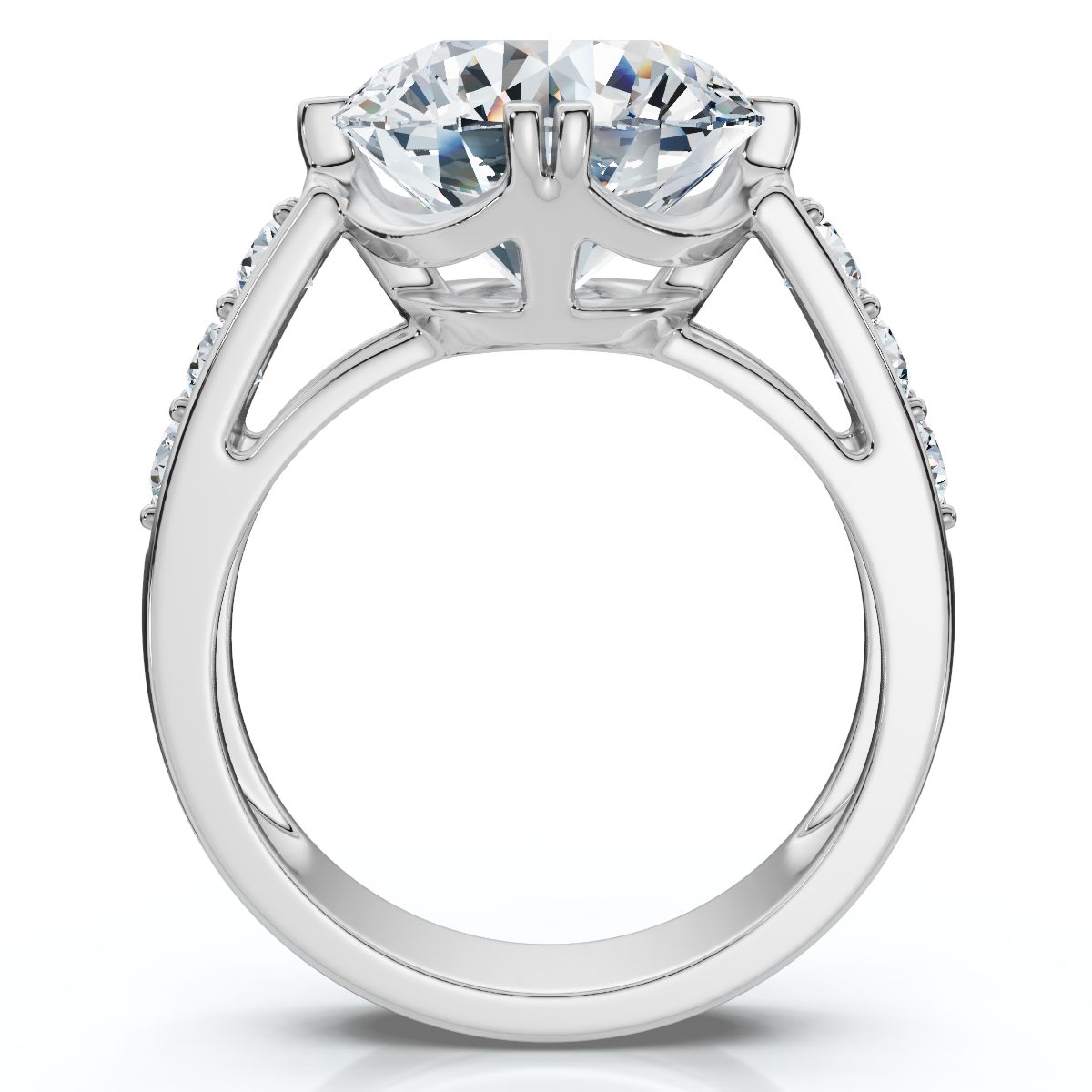 Certified 4 1/2Ct Bauer Diamond Engagement Ring 14k Gold Lab Grown (F-G, VS)