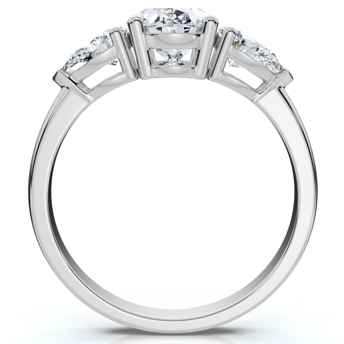 1 1/2Ct Oval Michelle Diamond Engagement Ring 14k Gold or Platinum Lab Grown (E-F, VS)