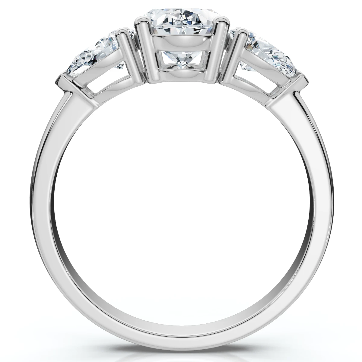 1 1/2Ct Oval Michelle Diamond Engagement Ring 14k Gold or Platinum Lab Grown (E-F, VS)