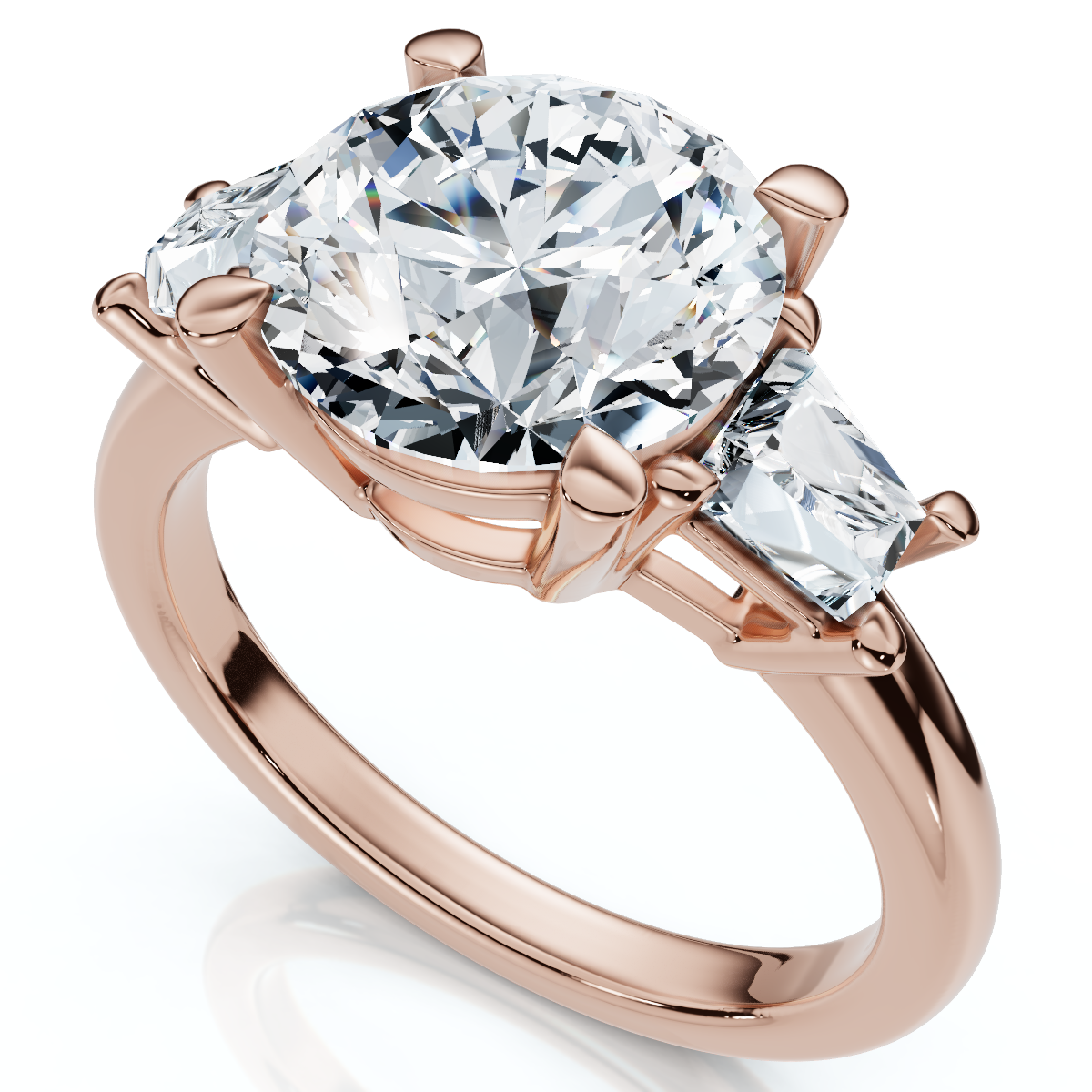 Certified 3 3/4Ct Kiran Diamond Engagement Ring 14k Gold (E-F, VS)