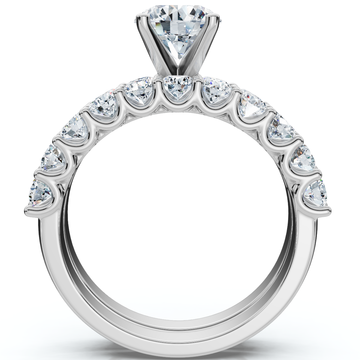 2 1/2Ct Celeste Diamond Engagement Ring Set 10K Gold Lab Grown (E-F, VS)