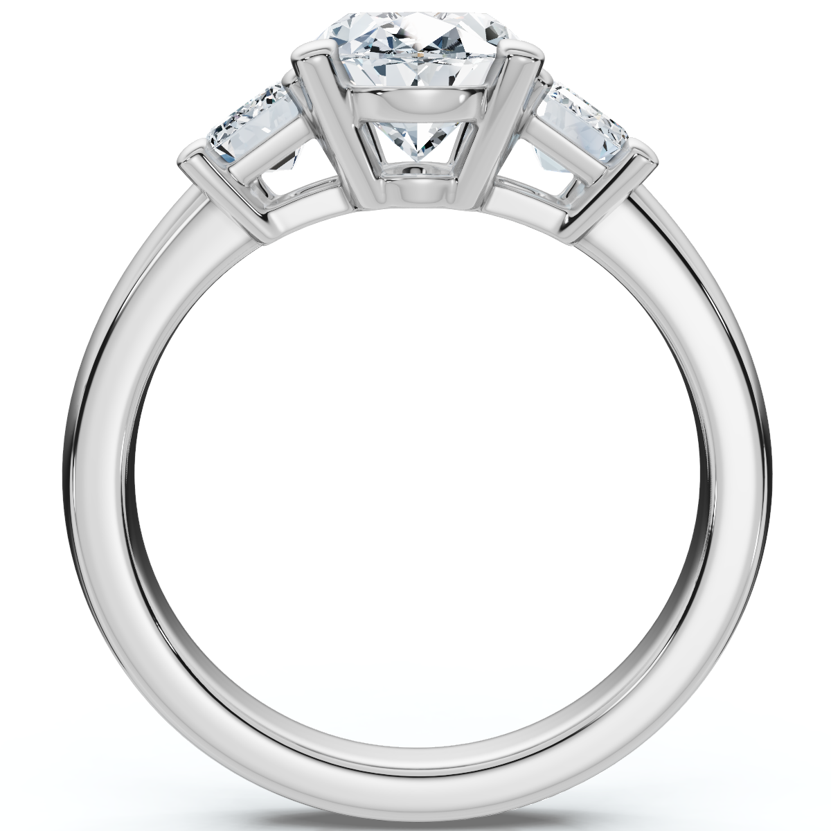 Certified 2 3/4Ct Jenn Oval Diamond Engagement Ring 14k Gold or Platinum Lab (E-F, VS)