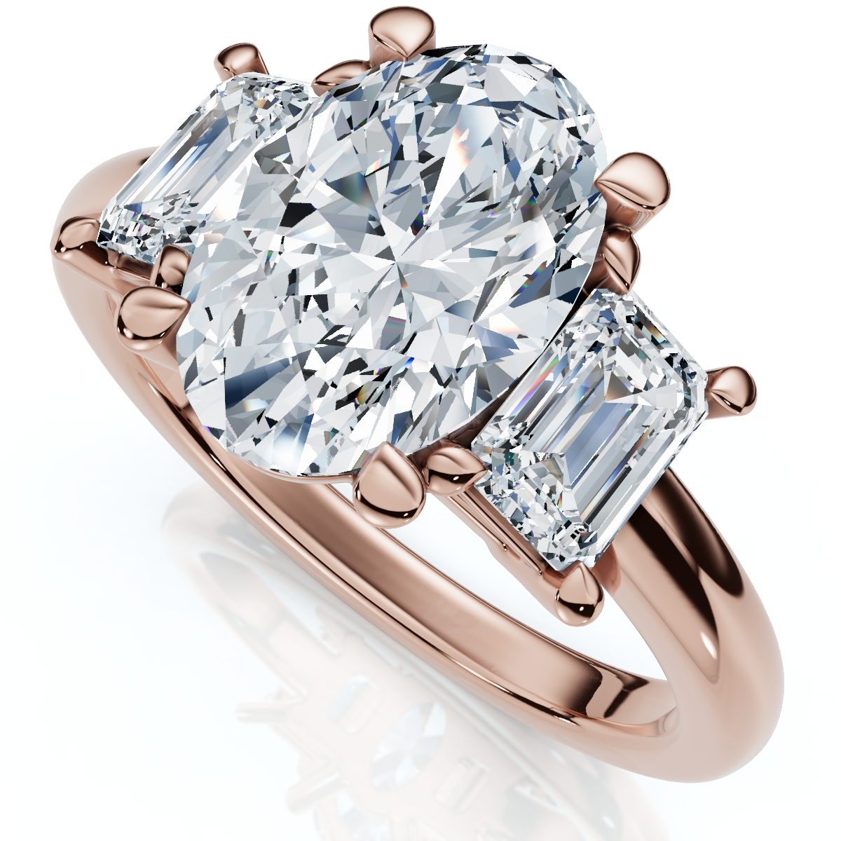 Certified 2 3/4Ct Jenn Oval Diamond Engagement Ring 14k Gold or Platinum Lab (E-F, VS)
