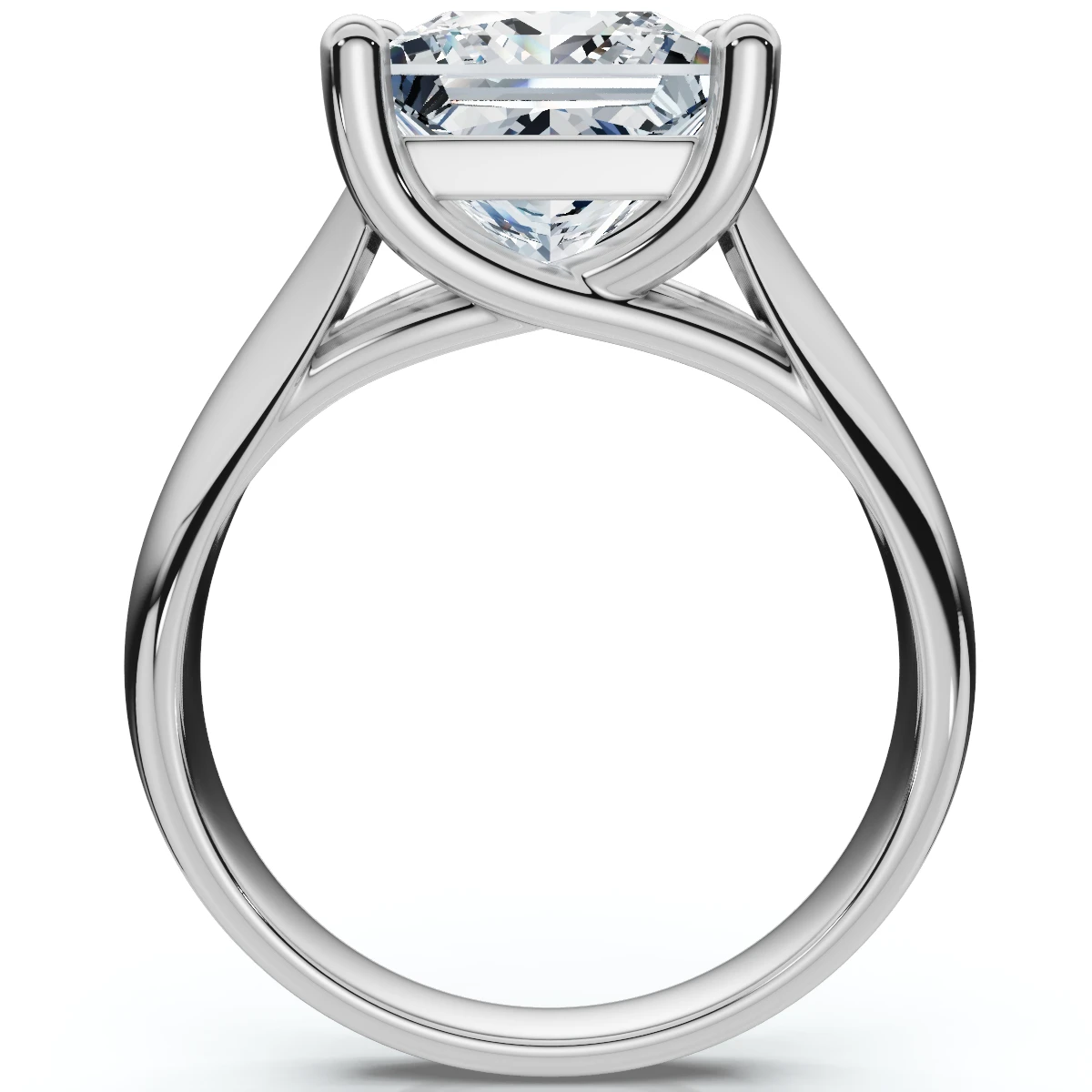 Certified 3Ct Celestia Princess Cut Diamond Engagement Ring 14k Gold Lab Grown (F-G, VS2-SI1)