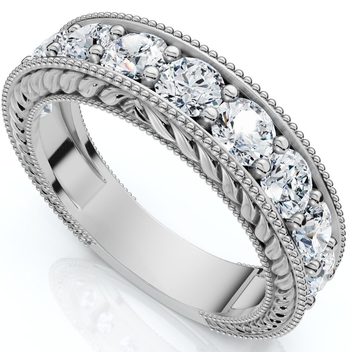 1Ct Heather Diamond Vintage Wedding Ring 10k Gold Lab Grown