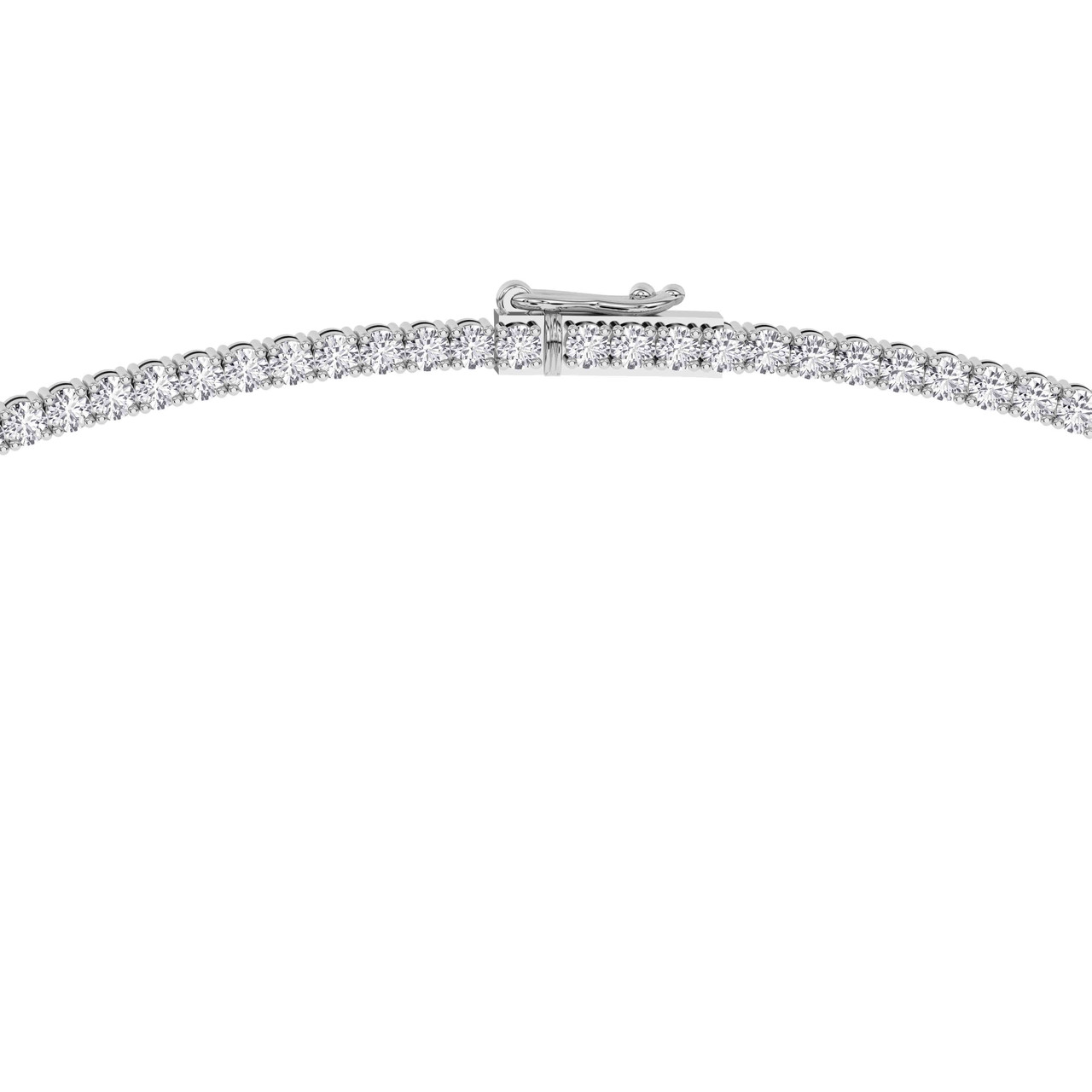 10Ct Graduated Diamond Tennis Necklace Lab Grown 14k Gold 18" (E-F, VS)