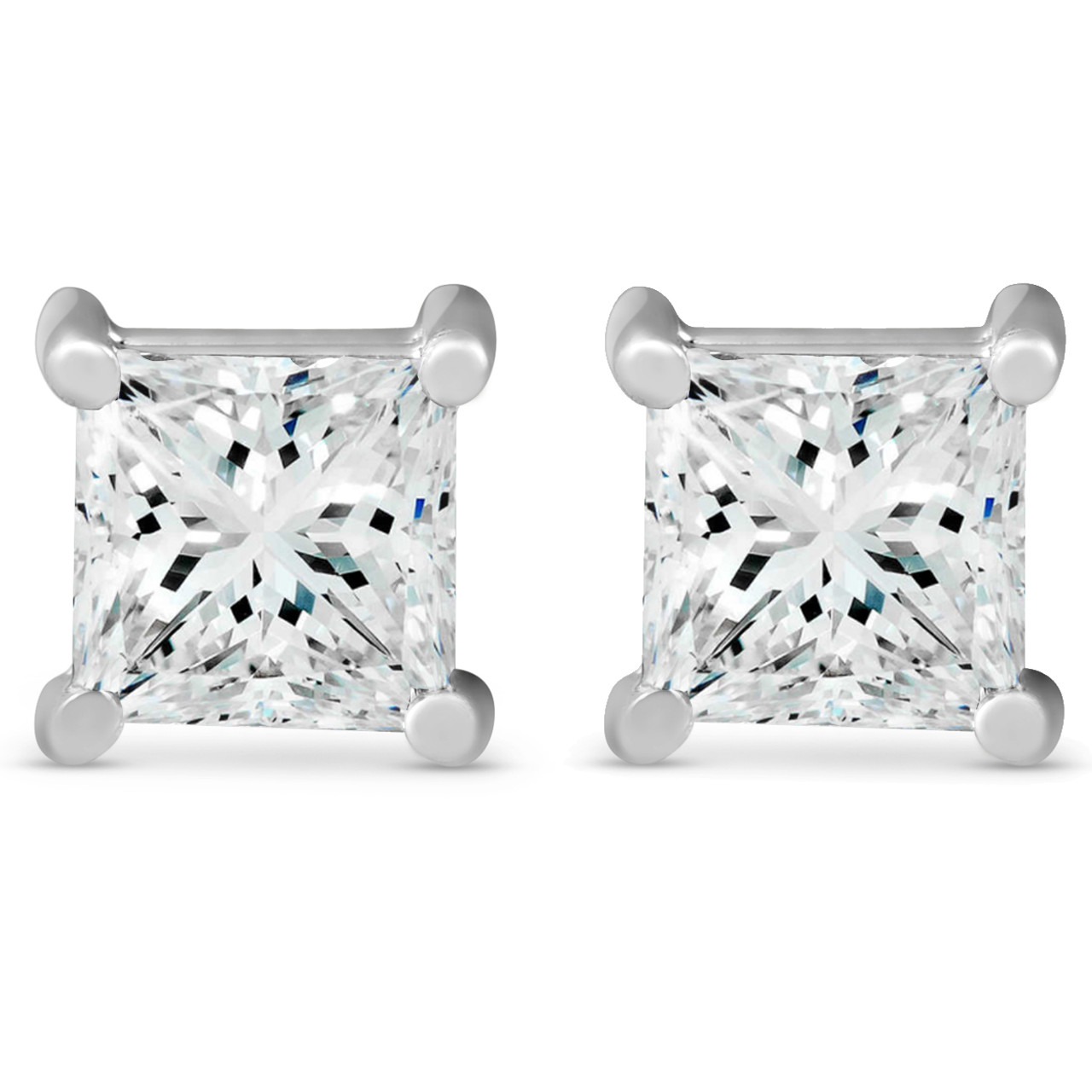 Amazon.com: IMOLOVE Blue Moissanite Stud Earrings with 1CT D Color Lab  Created Diamond Blue Earrings in Sterling Silver with 18K White Gold Plated  for Women Men-50: Clothing, Shoes & Jewelry